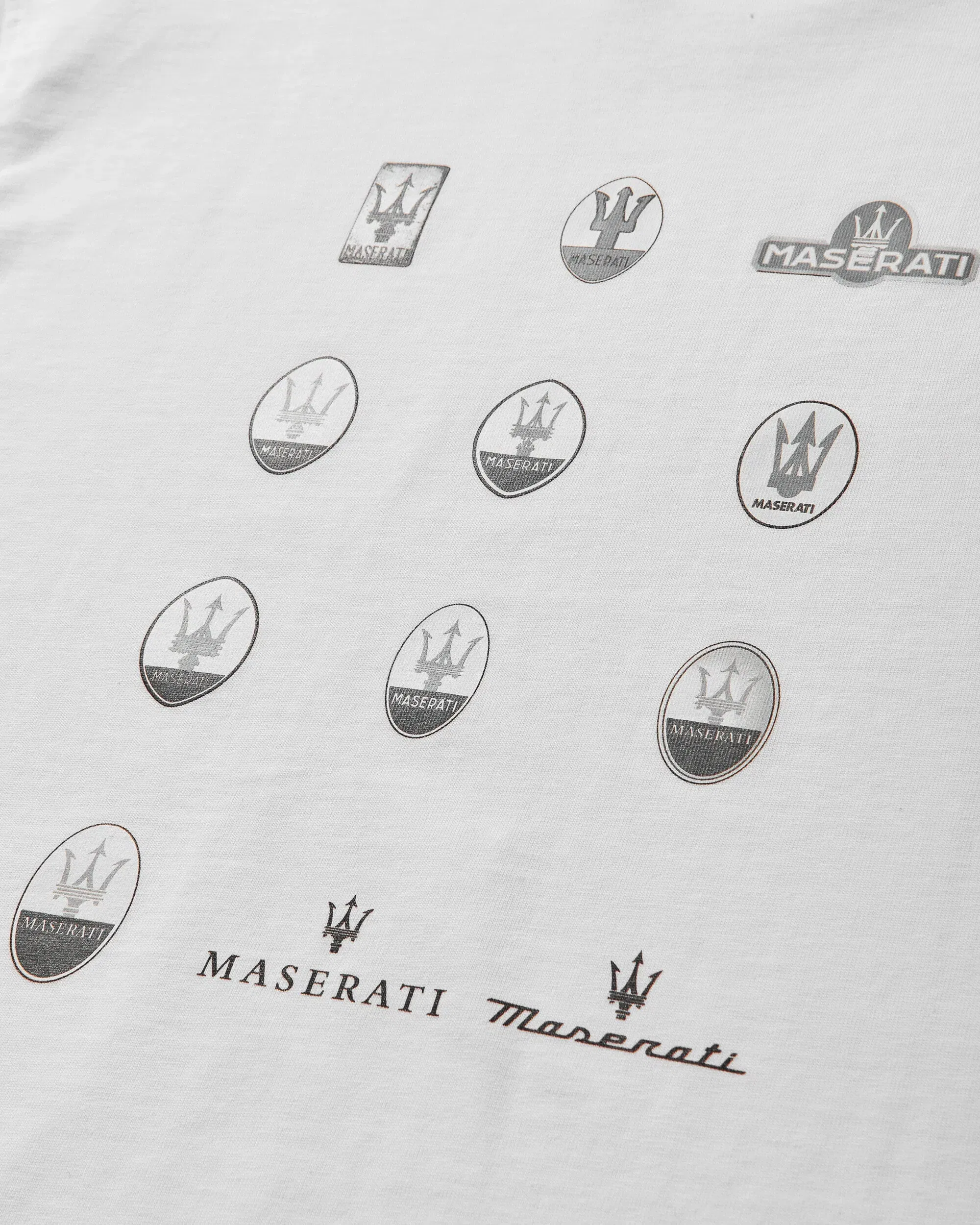Maserati Men's Heritage Long Sleeve T-Shirt White