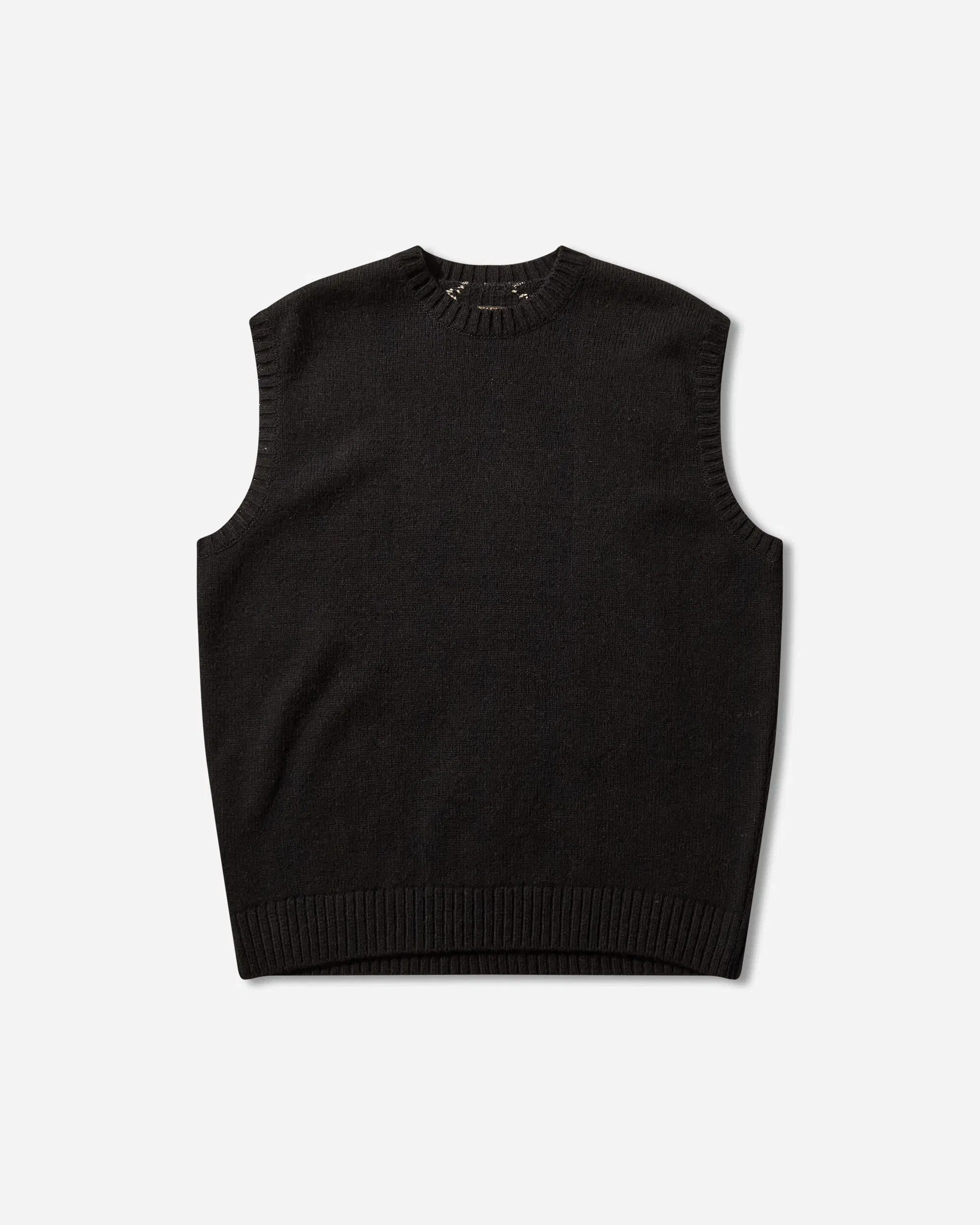 KAPITAL Men's 5G Wool Bone Vest Black
