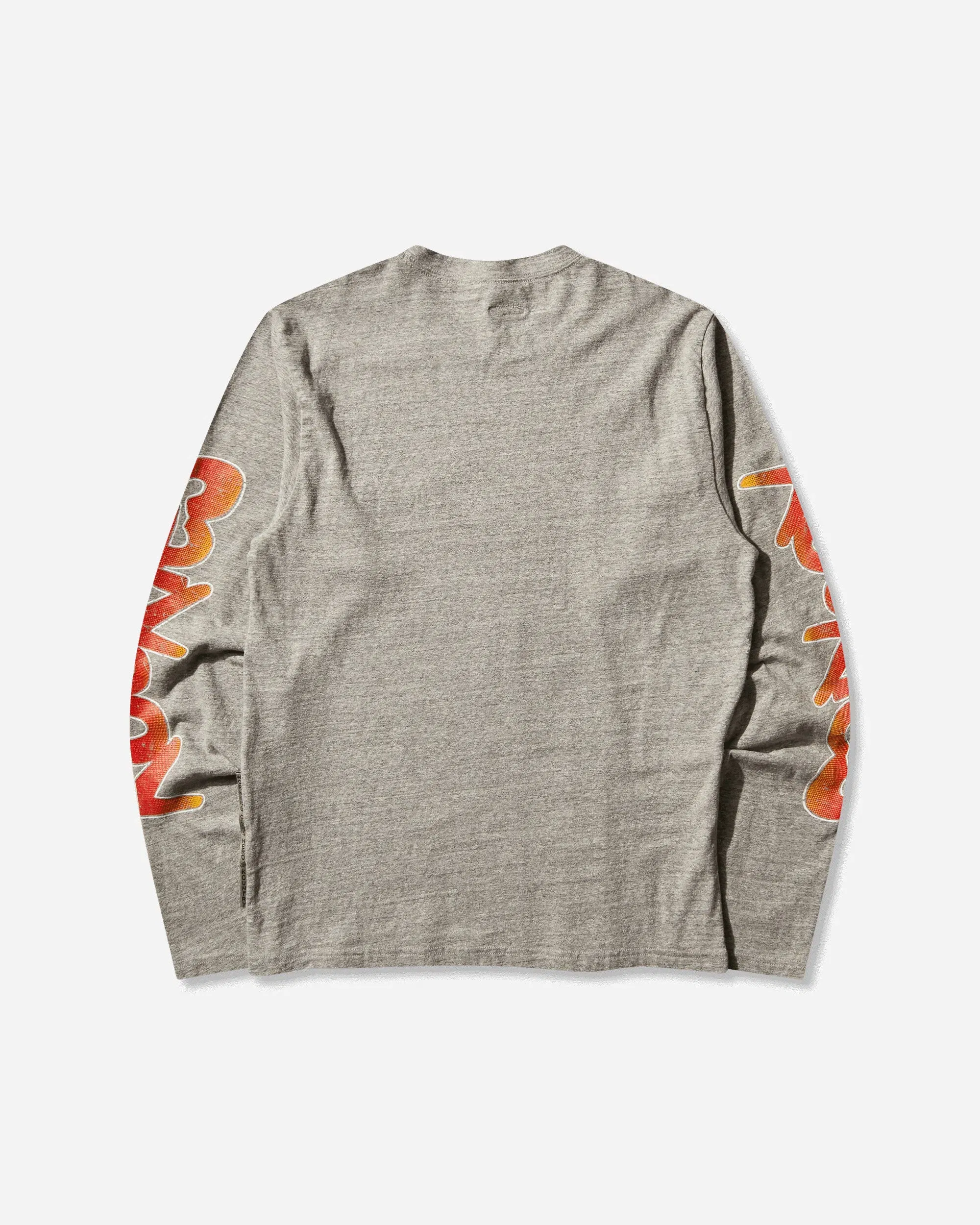 KAPITAL Men's Top Jersey Crew Longsleeve T-Shirt (Buster Peckish Bowy) Grey
