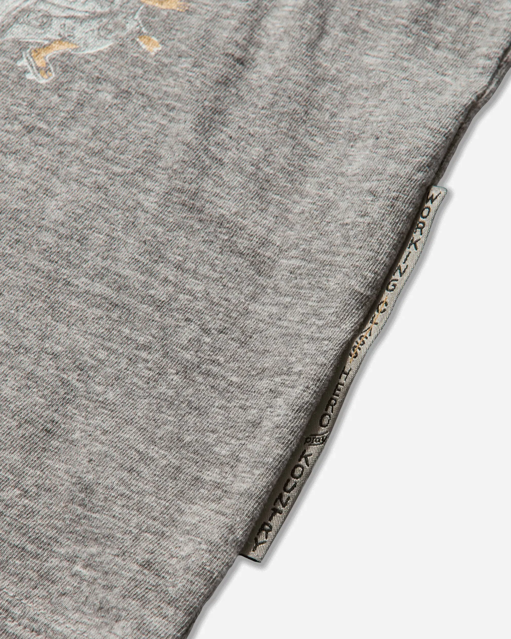 KAPITAL Men's Top Jersey Crew Longsleeve T-Shirt (Buster Peckish Bowy) Grey