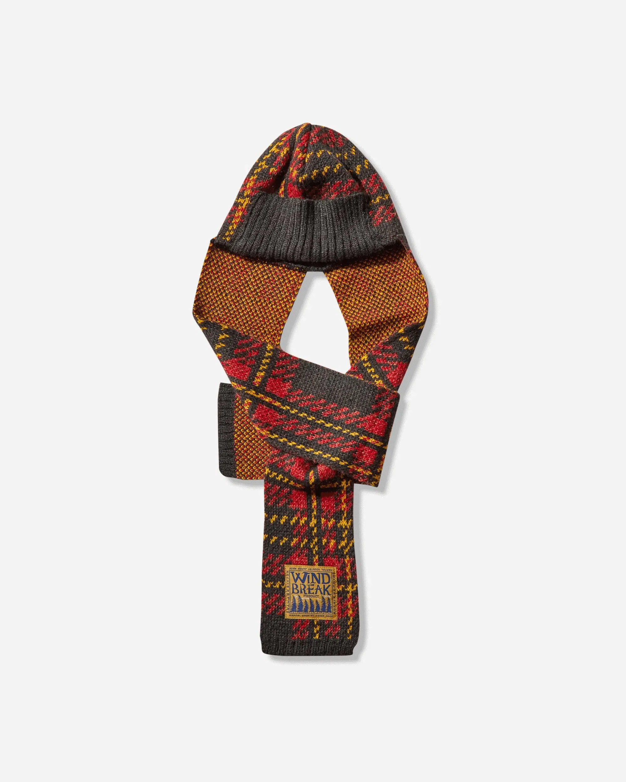 KAPITAL 5G Wool Tartan Check Gale Cap Red
