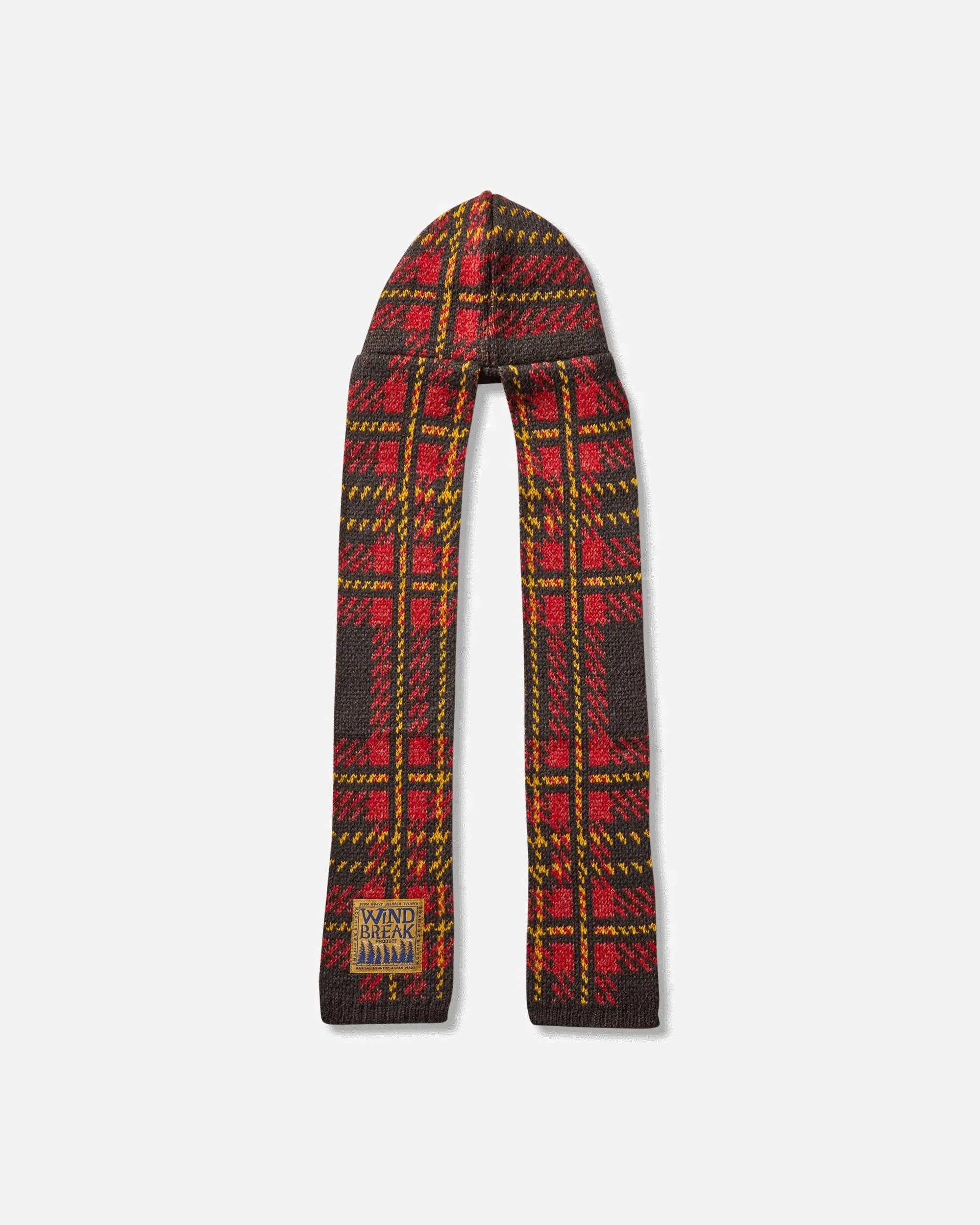 KAPITAL 5G Wool Tartan Check Gale Cap Red