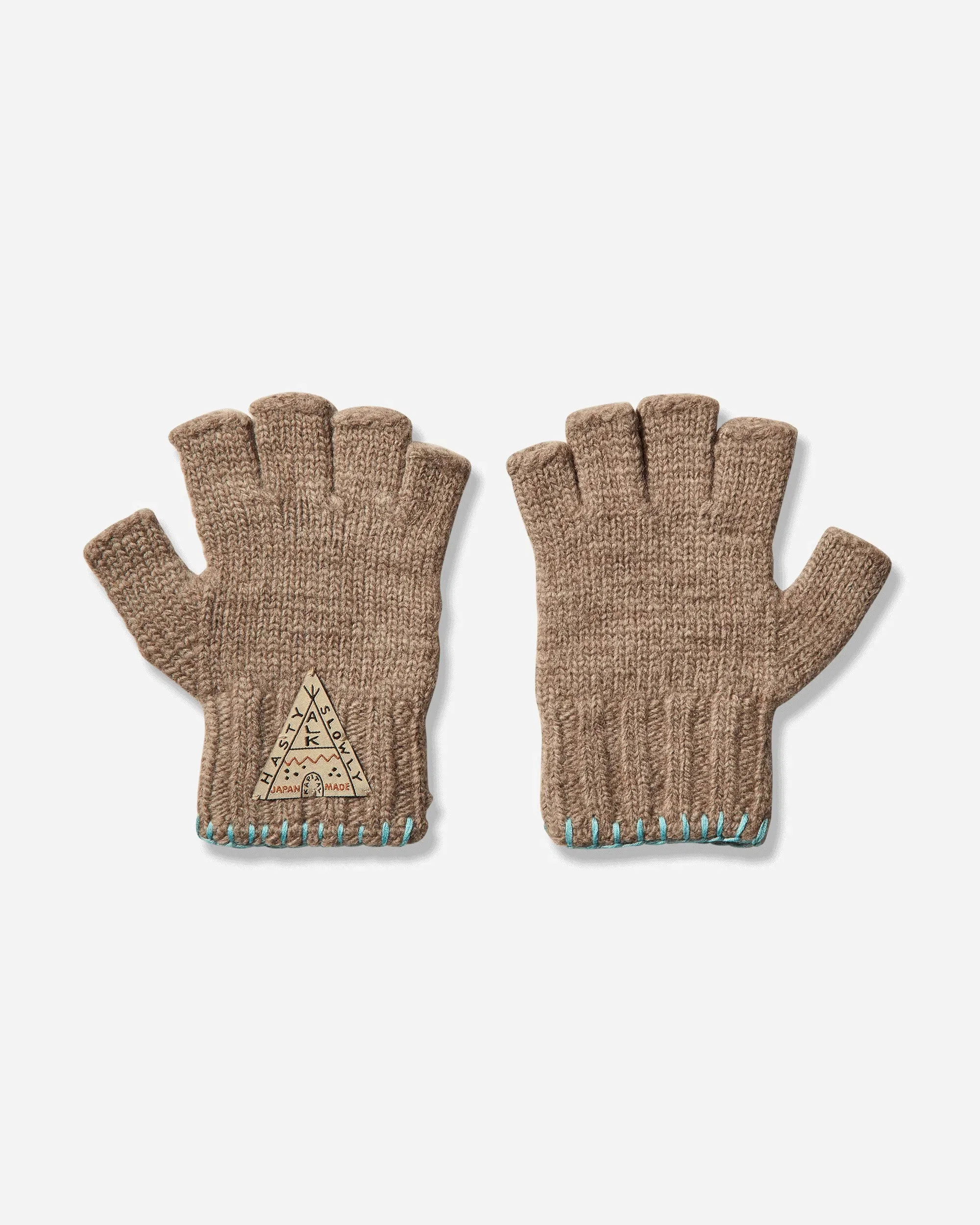 KAPITAL Wool Folktale Gloves (Speakeasy) Gray / Beige