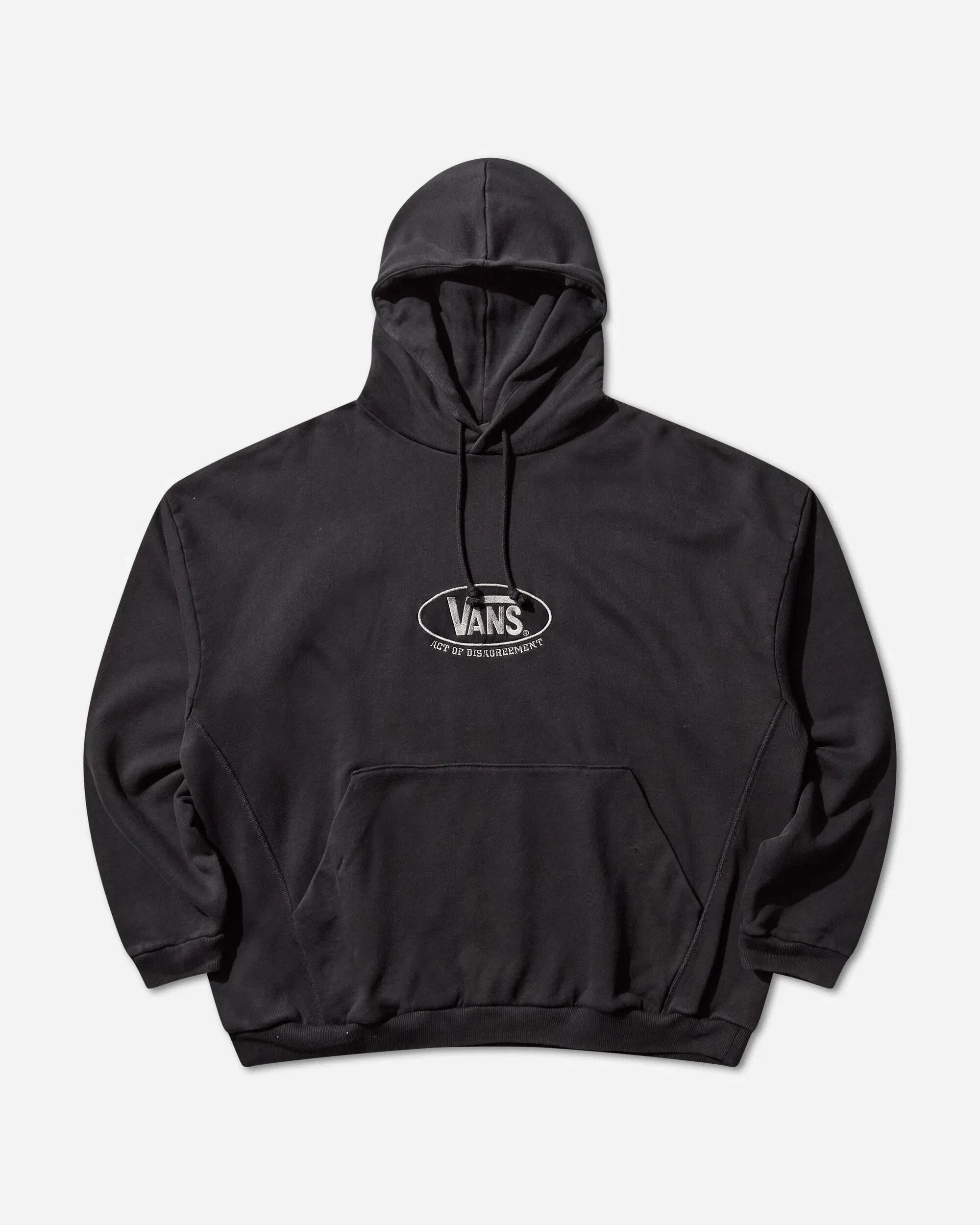 Vans Act of Disagreement Oval Logo Hoodie Washed Black