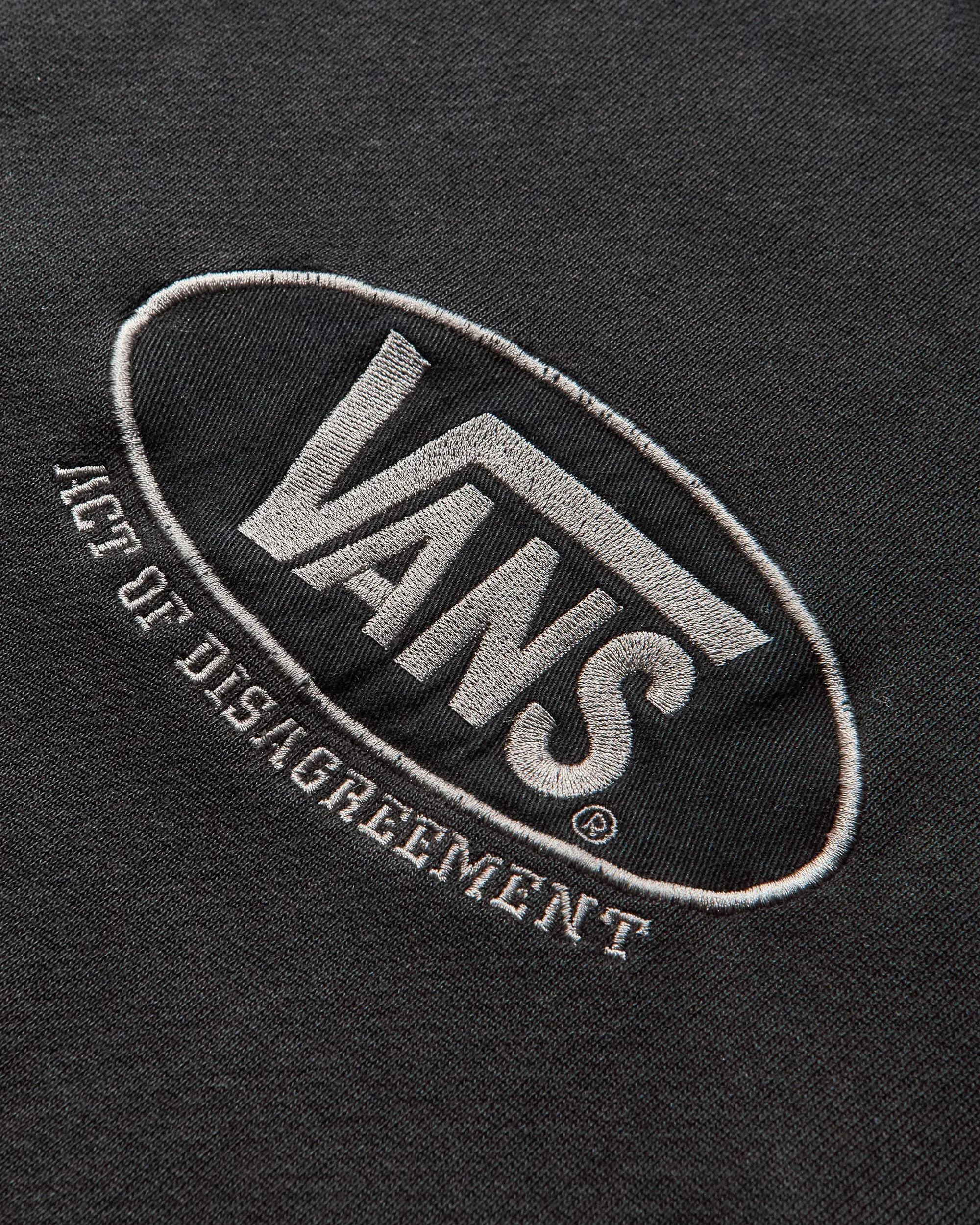 Vans Act of Disagreement Oval Logo Hoodie Washed Black
