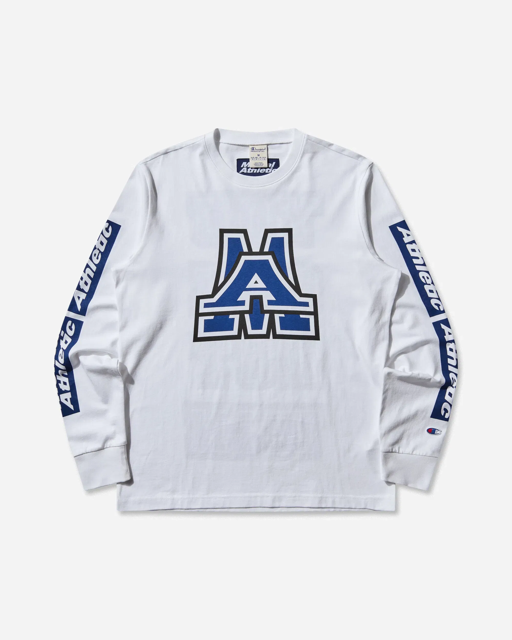 Mental Athletic Champion Monogram Longsleeve T-Shirt White