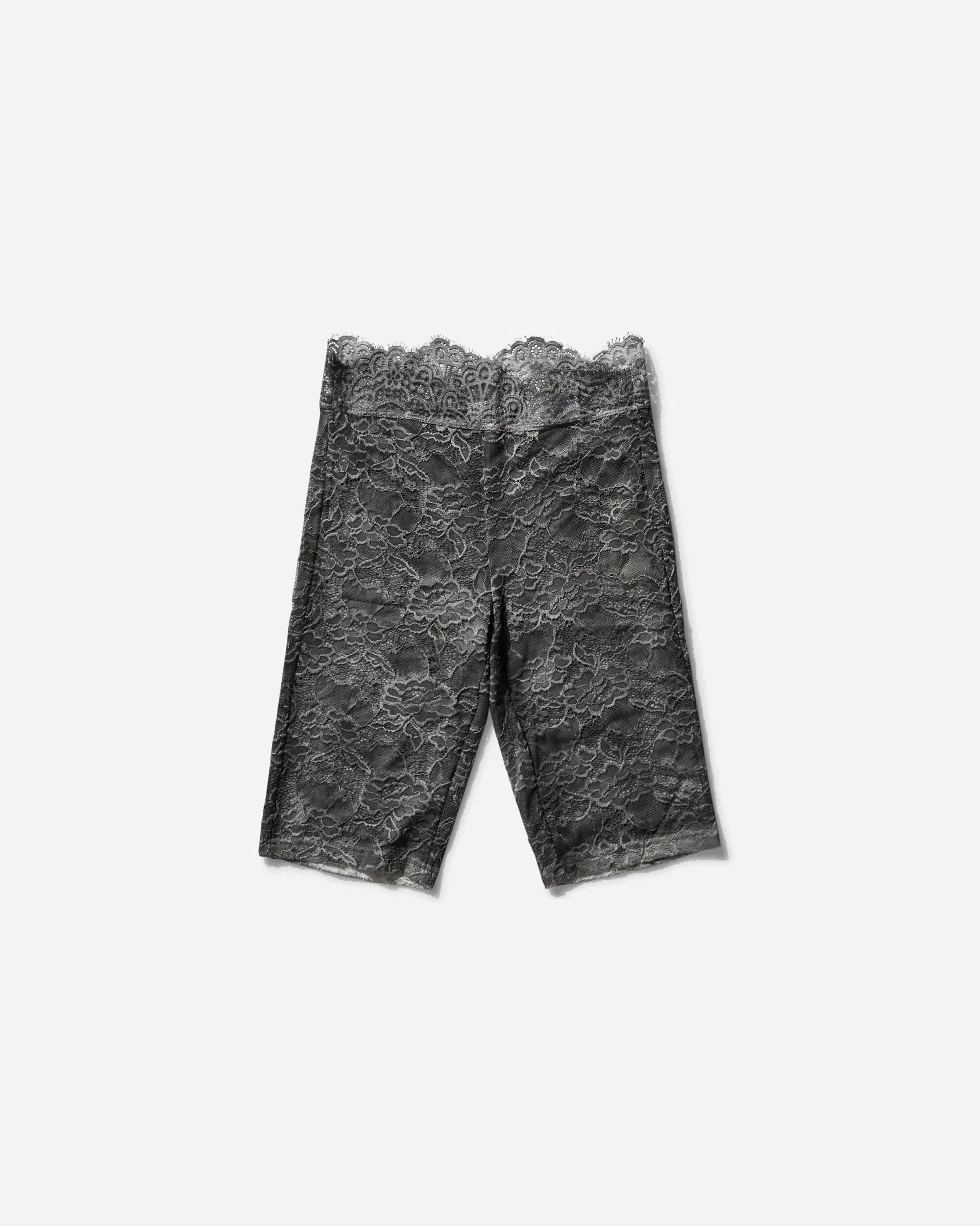 GUESS USA Women's Lace Biker Shorts Washed Out Black