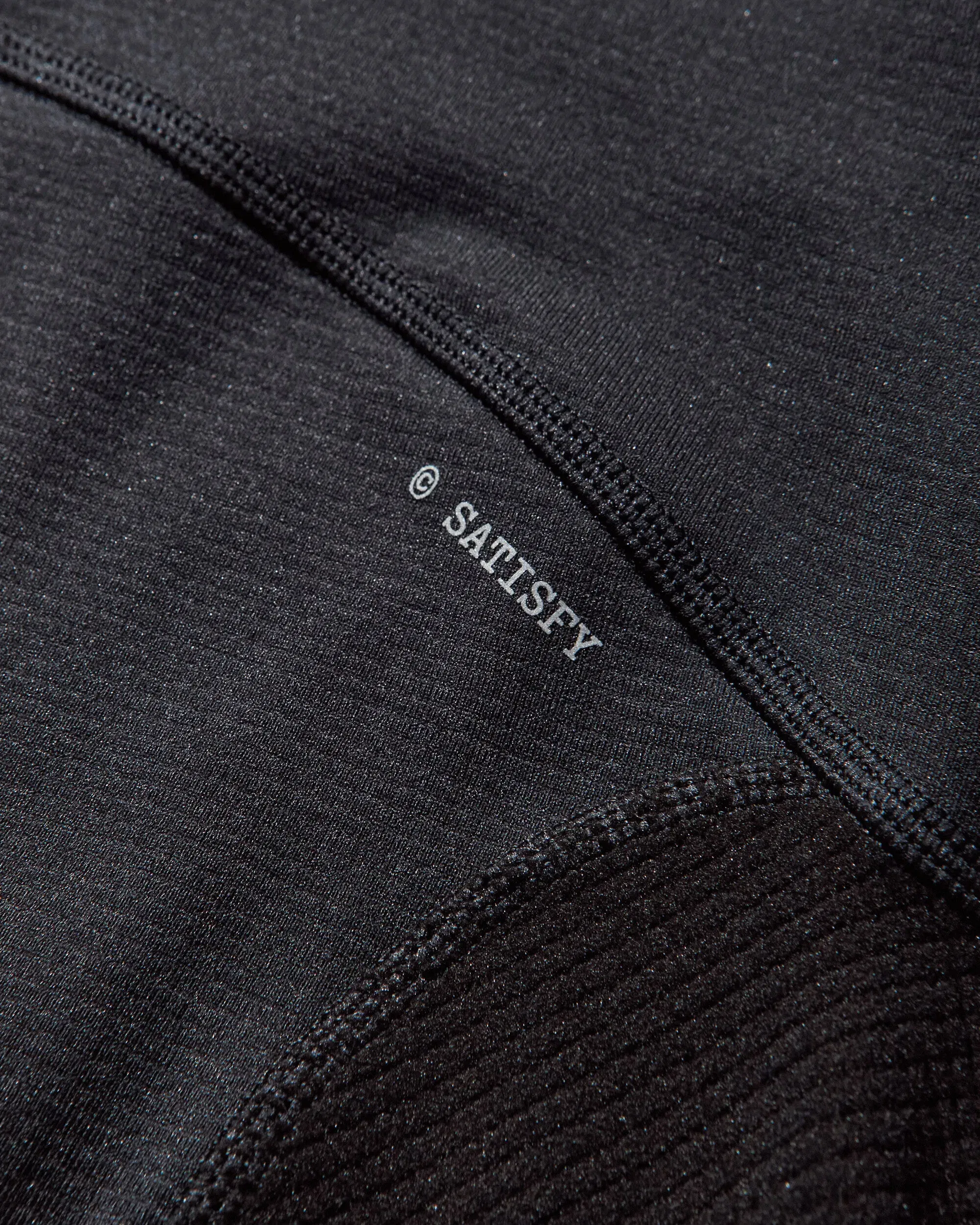 Satisfy Men's FuzzFleece Half‑Zip Sweatshirt Black