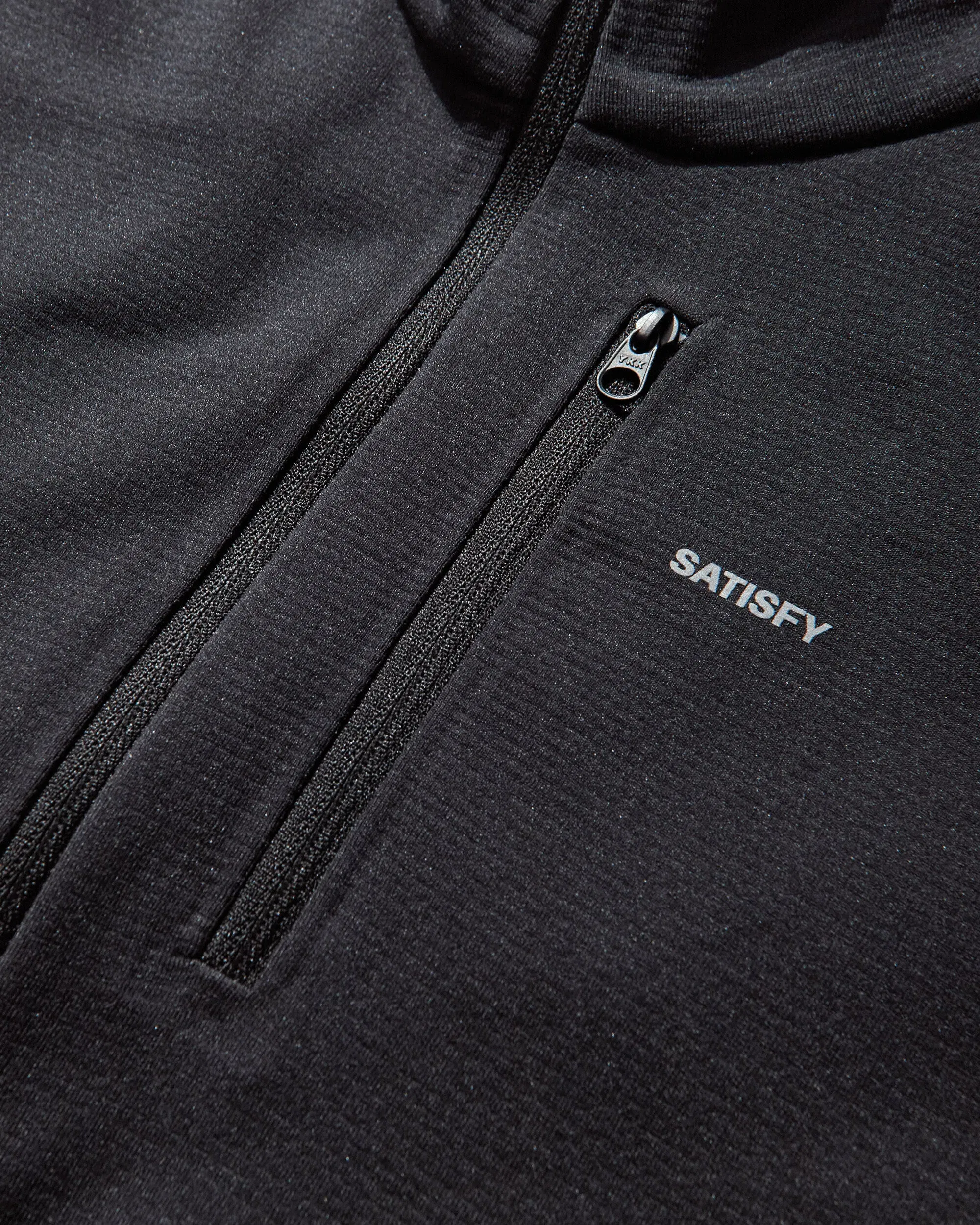 Satisfy Men's FuzzFleece Half‑Zip Sweatshirt Black