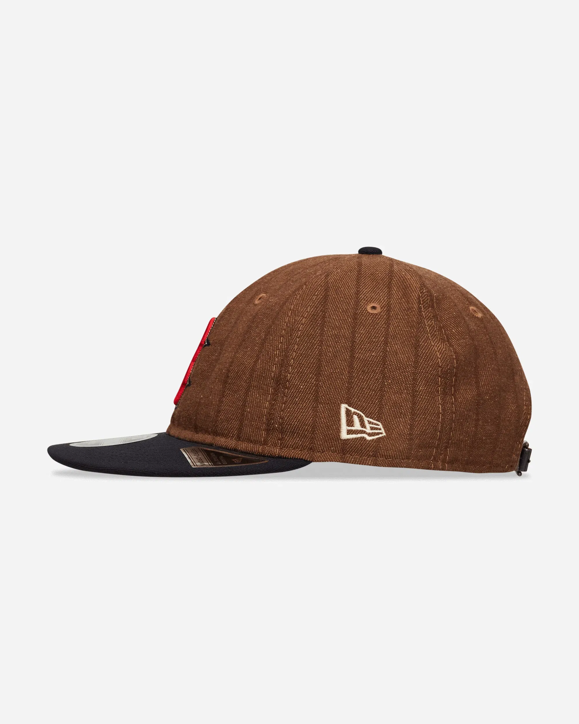 New Era Boston Red Sox Three Looms x MLB Wool Pinstripe 9FIFTY Cap Dark Brown