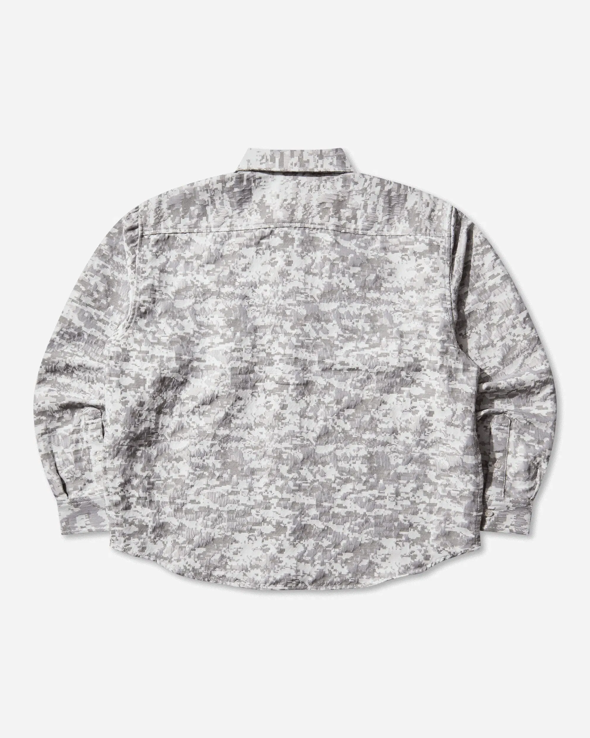XLarge Men's Digital Camo Jacquard Longsleeve Shirt White