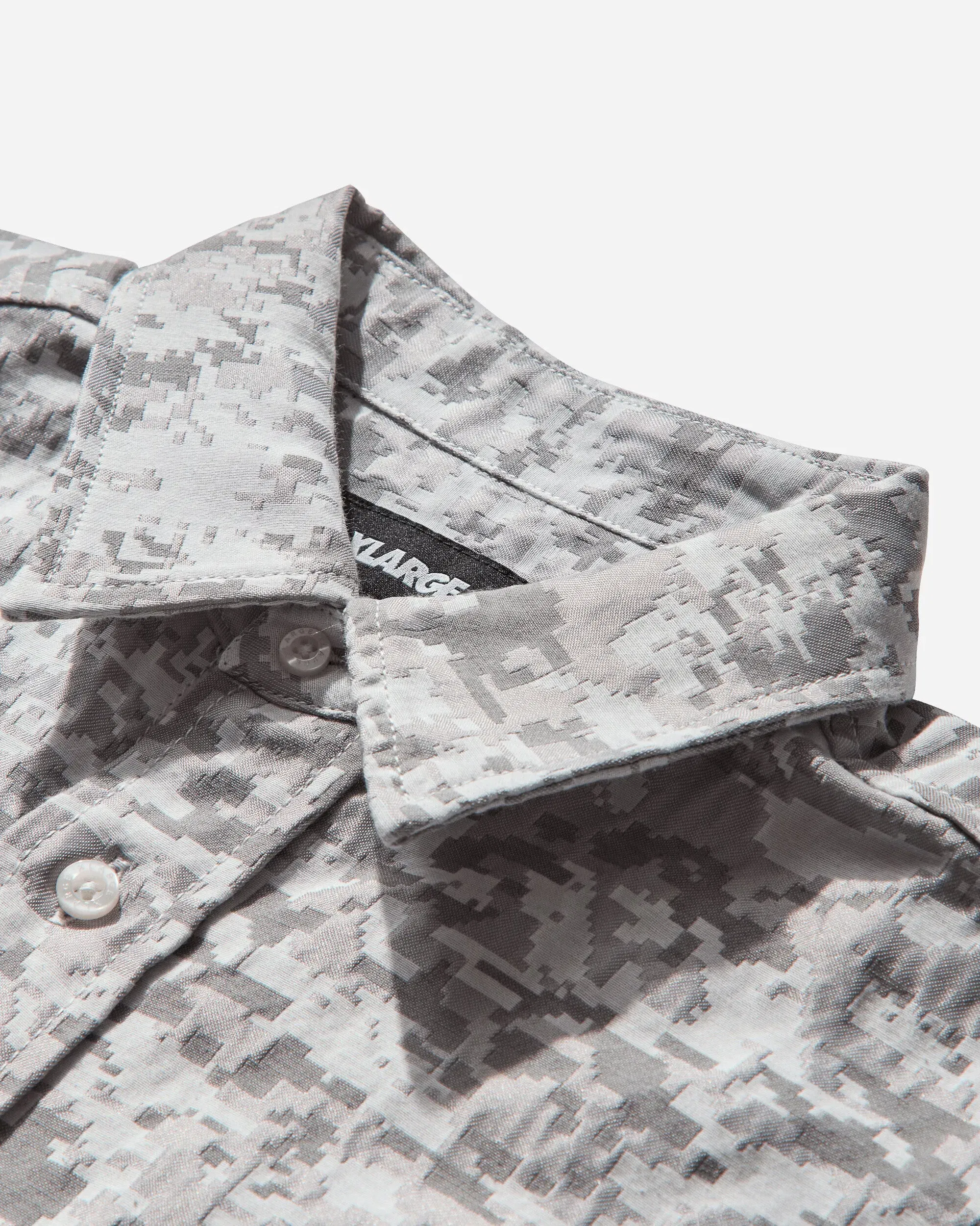 XLarge Men's Digital Camo Jacquard Longsleeve Shirt White