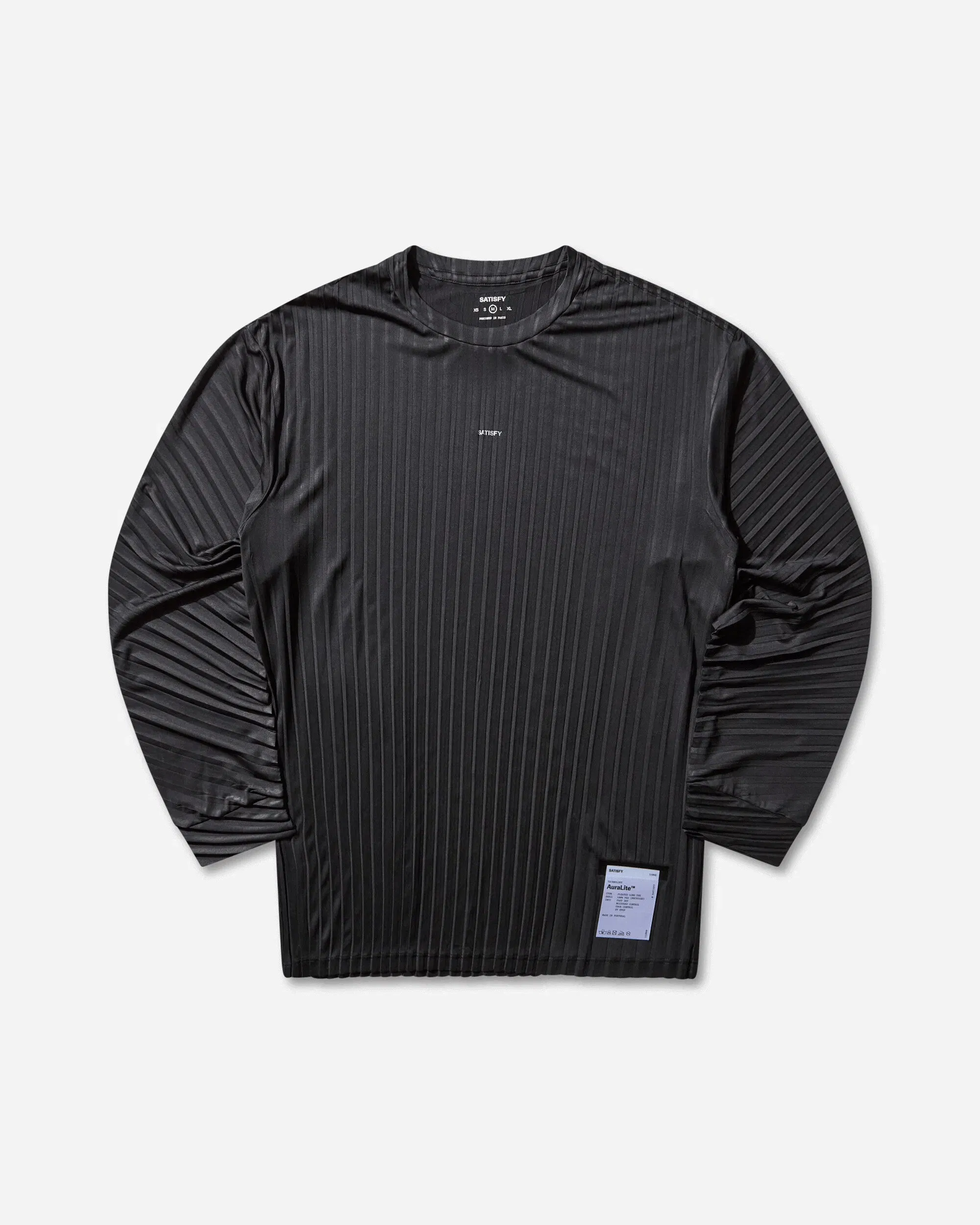 Satisfy Men's AuraLite Pleated Long T-Shirt Black