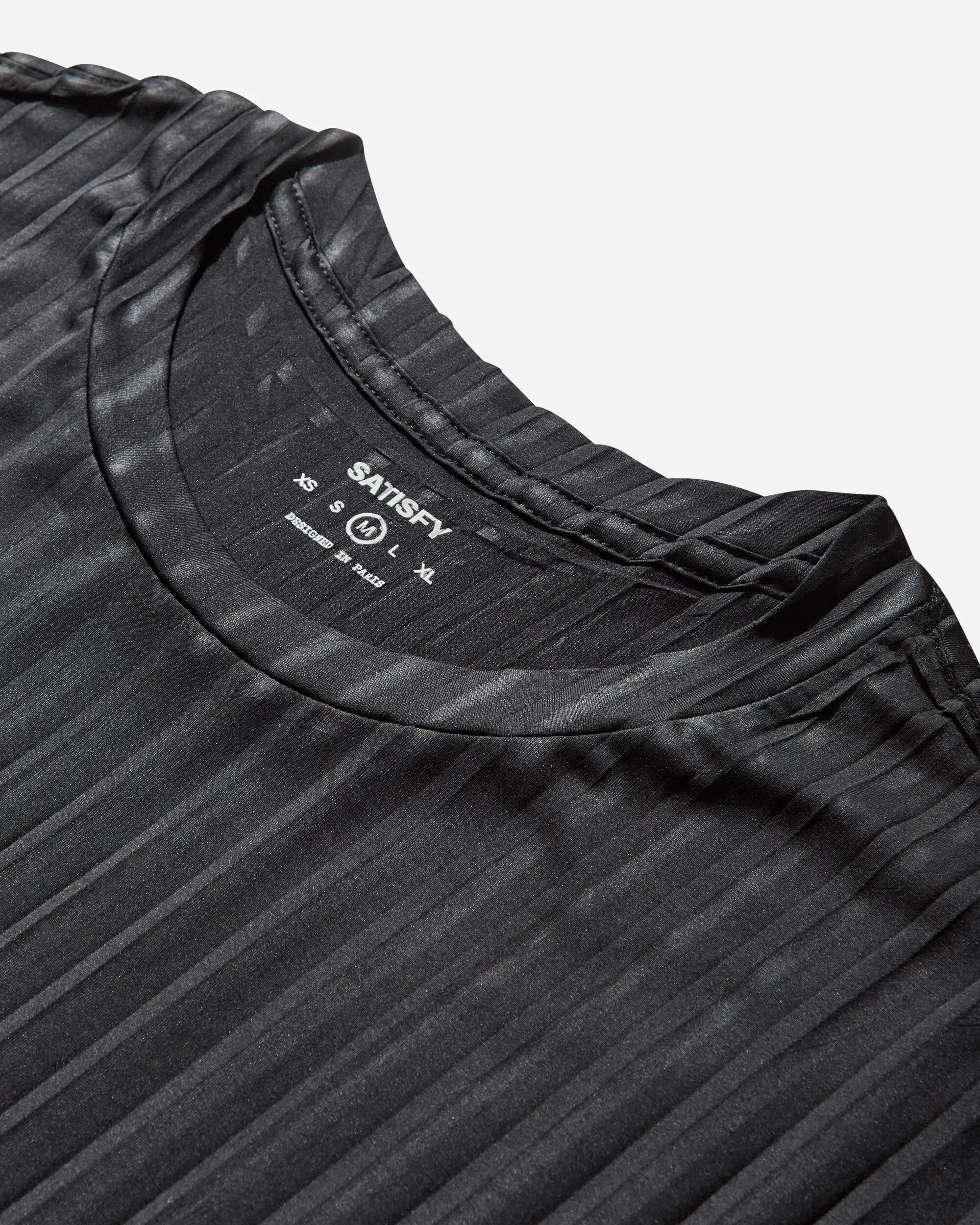 Satisfy Men's AuraLite Pleated Long T-Shirt Black