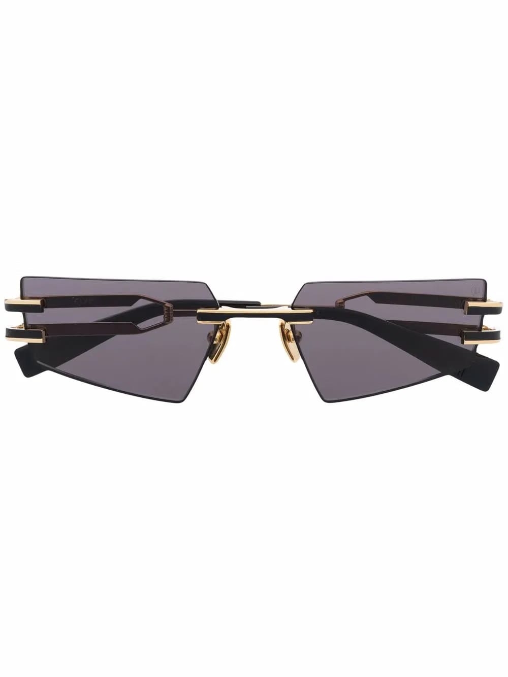 geometric frameless sunglasses