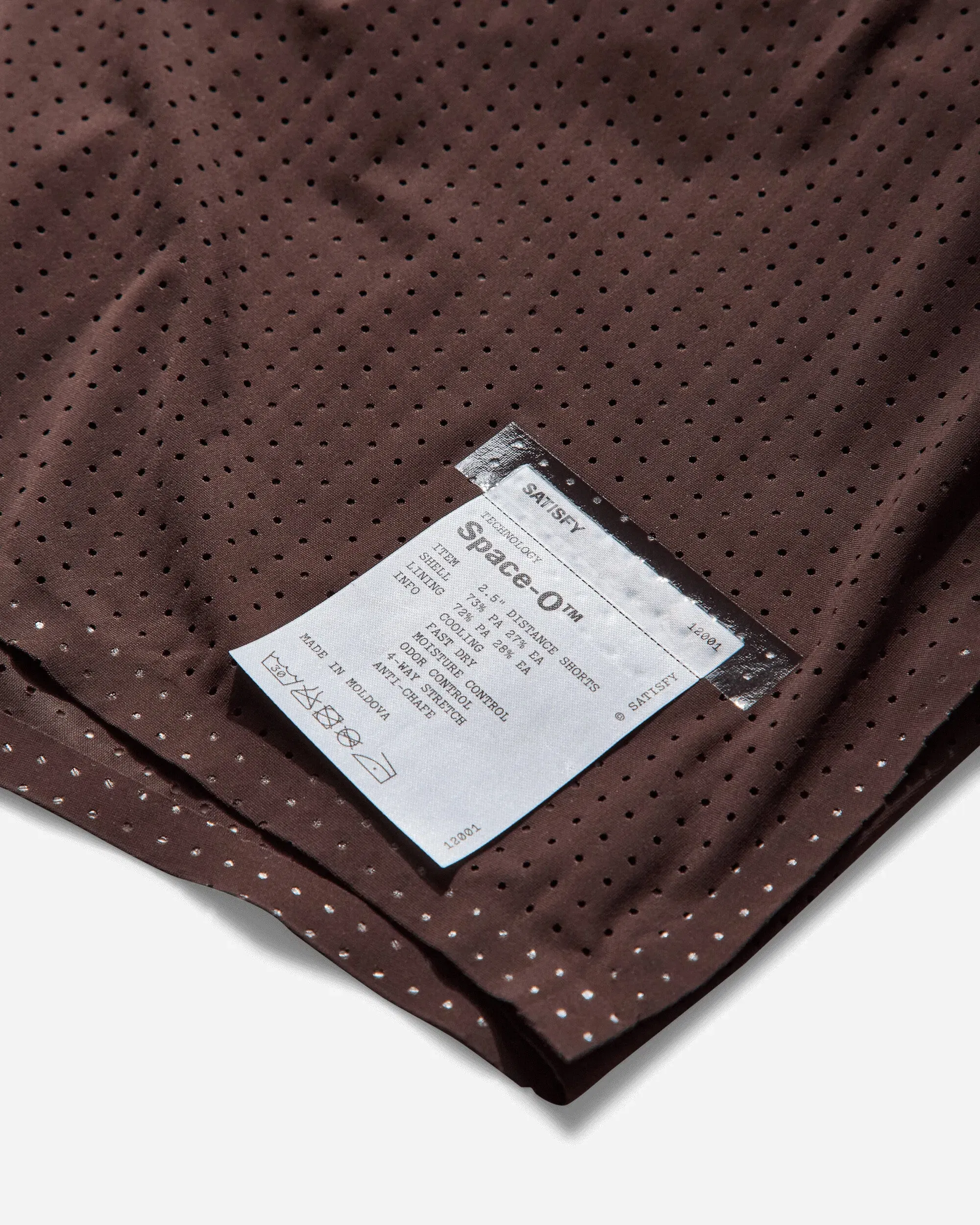 Satisfy Men's Space‑O 2.5in Distance Shorts Deep Mahogany