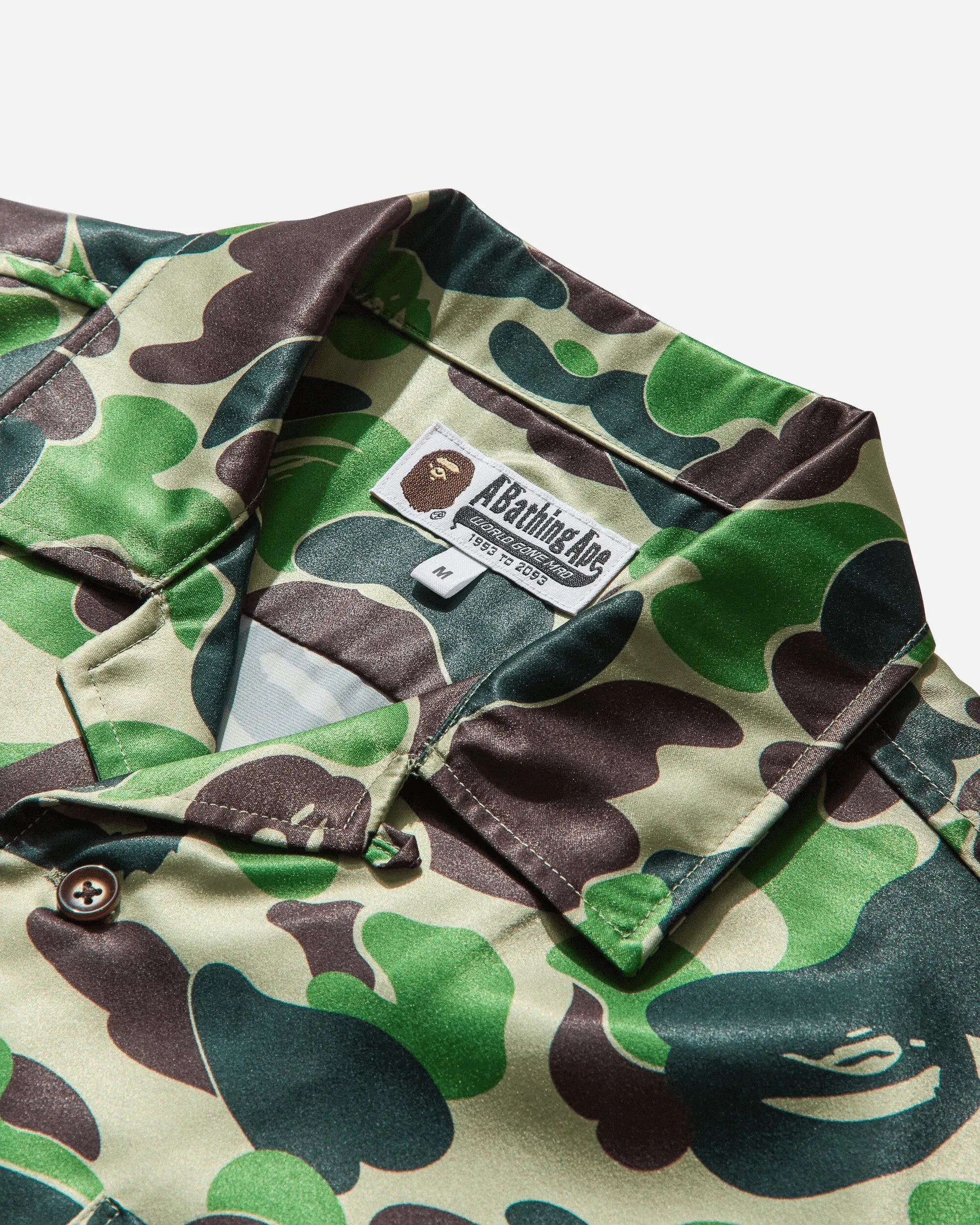 BAPE Men's ABC Camo Open Collar Shirt Green