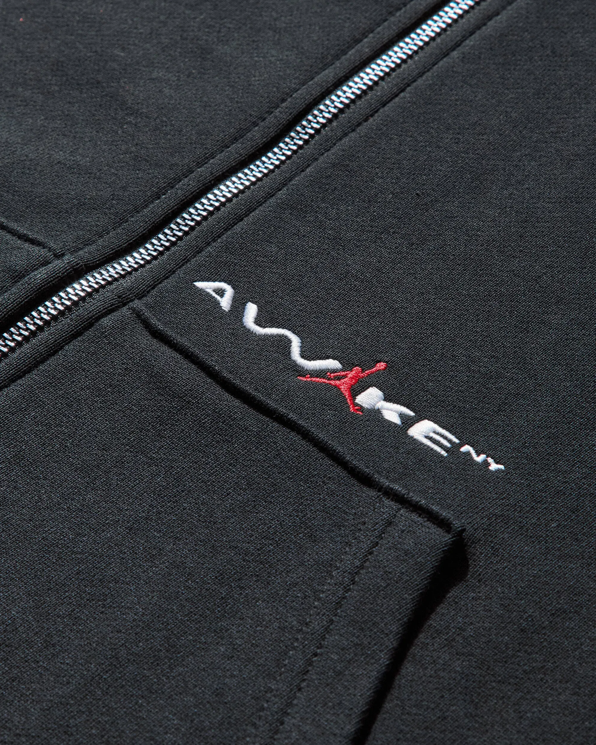 Air Jordan Men's Awake NY Full-Zip Fleece Hoodie Black / University Red