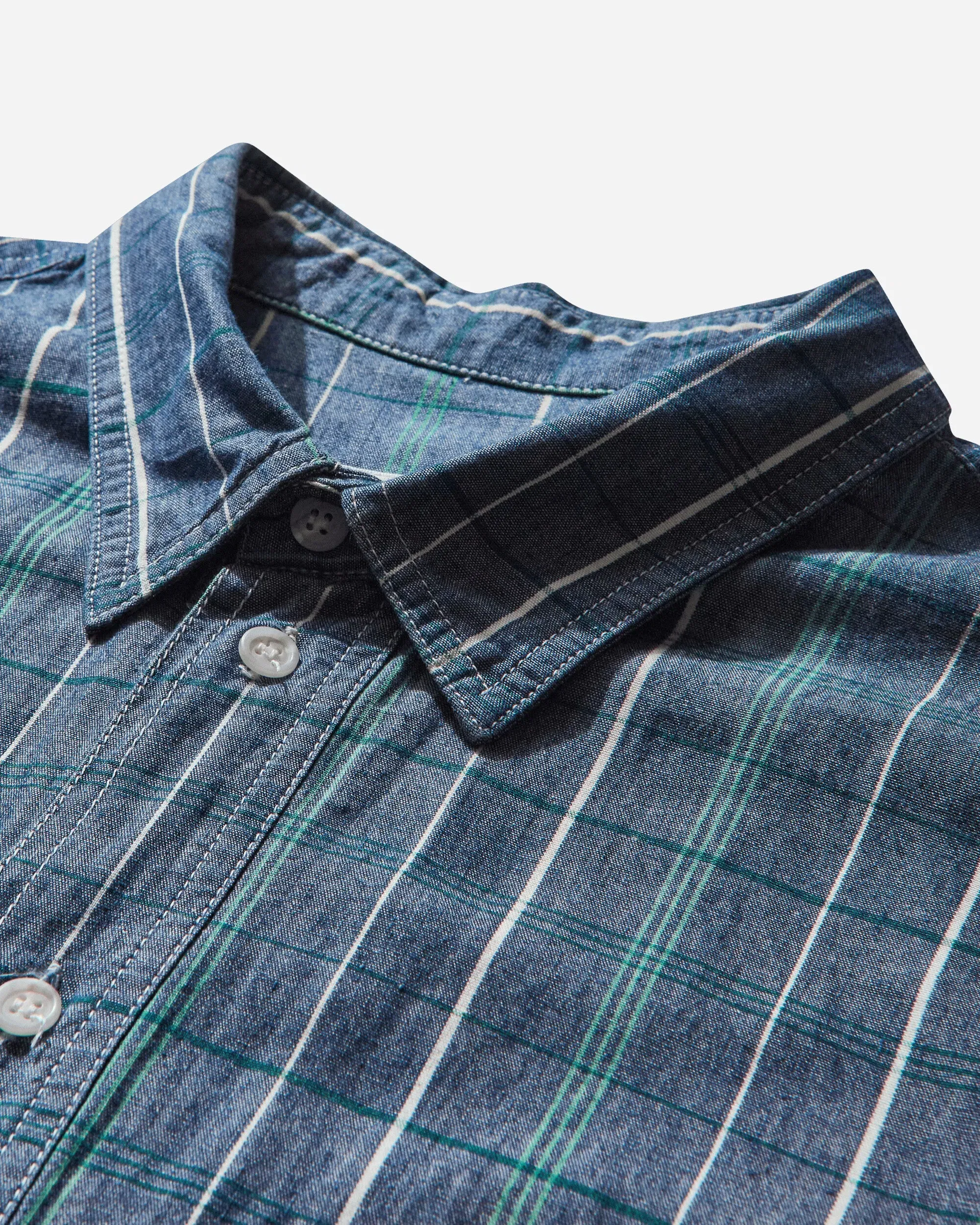 Pezze Vintage Men's Checked Shirt Blue