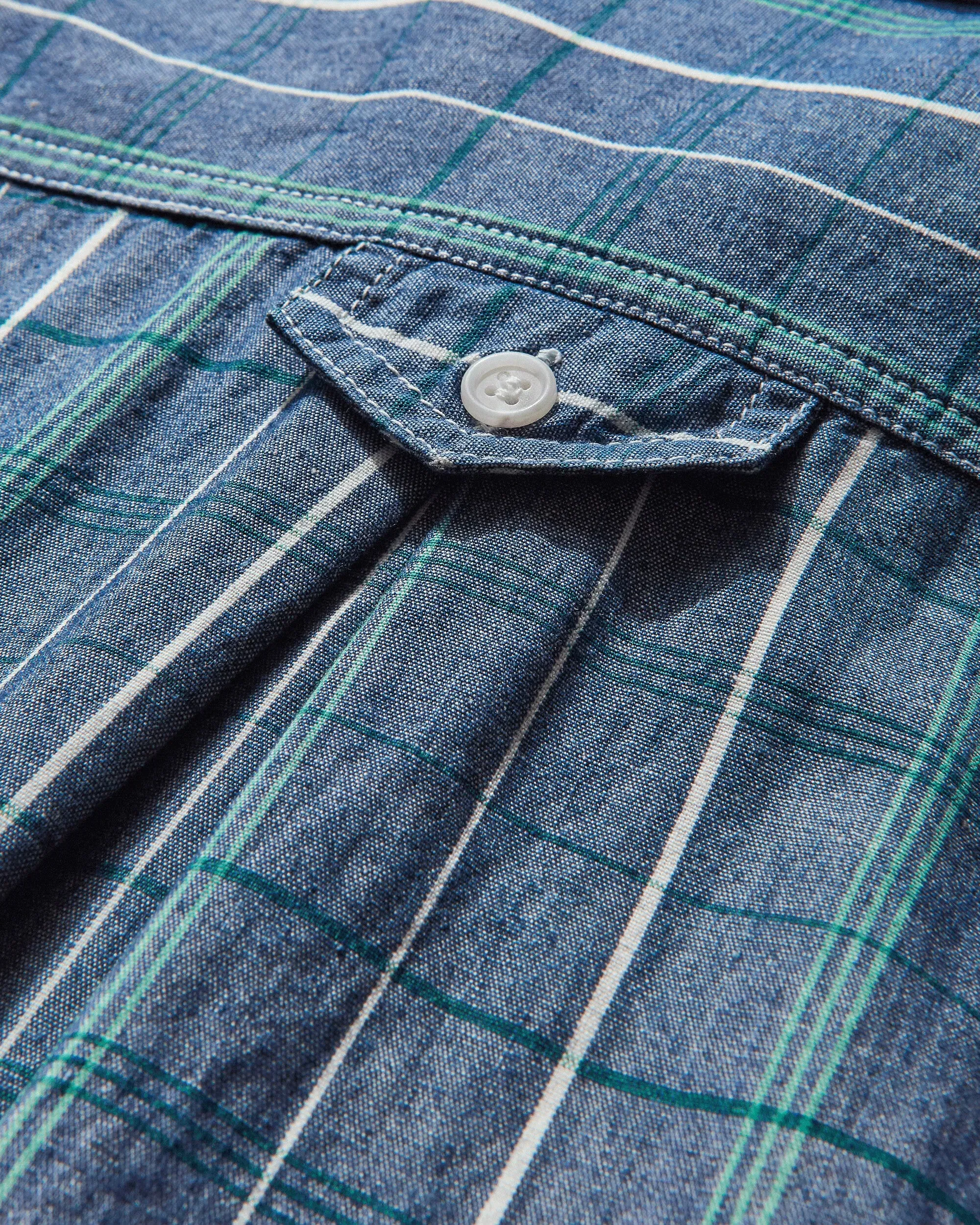 Pezze Vintage Men's Checked Shirt Blue