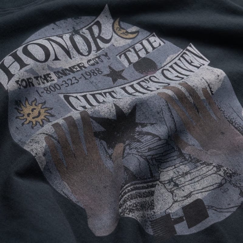 Honor The Gift Gift He's Given Tee - Black