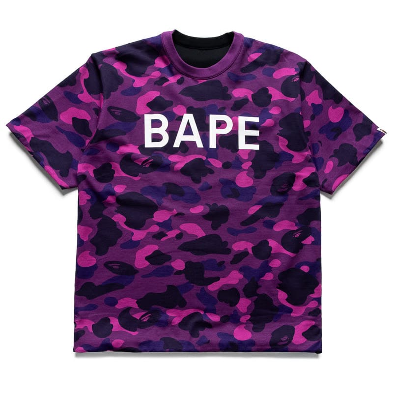 BAPE A Bathing Ape Color Camo Reversible Tee - Purple