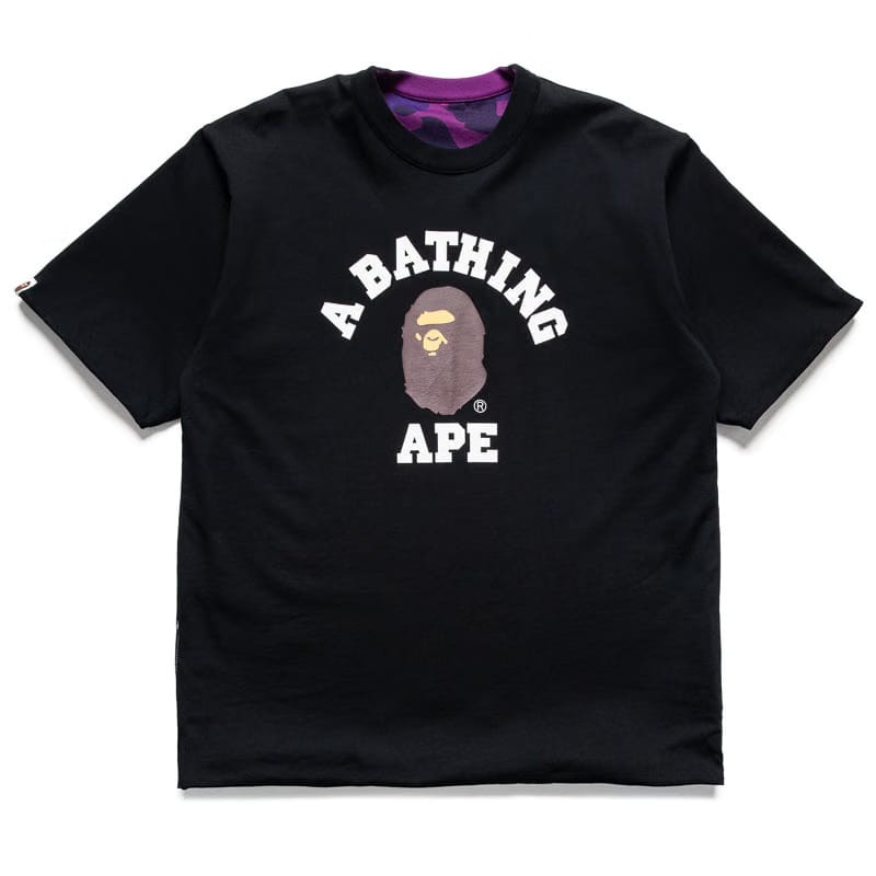 BAPE A Bathing Ape Color Camo Reversible Tee - Purple