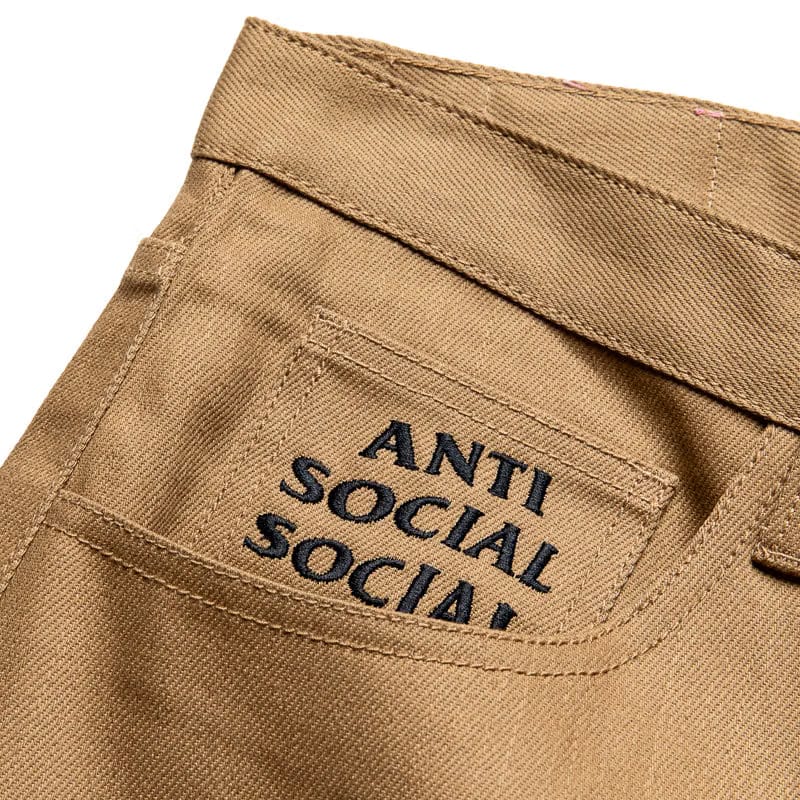 Anti Social Social Club Chainstitch Carpenter Shorts - Tan
