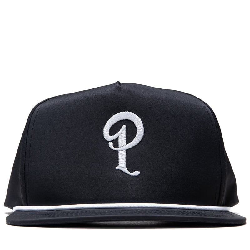 Malbon Golf Evergreen Poly Rope 5 Panel Hat - Black