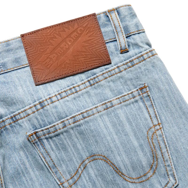 Ice Cream A La Mode Jean Shorts - Blue Stripe