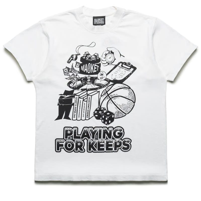 Market Playing For Keeps Tee - White