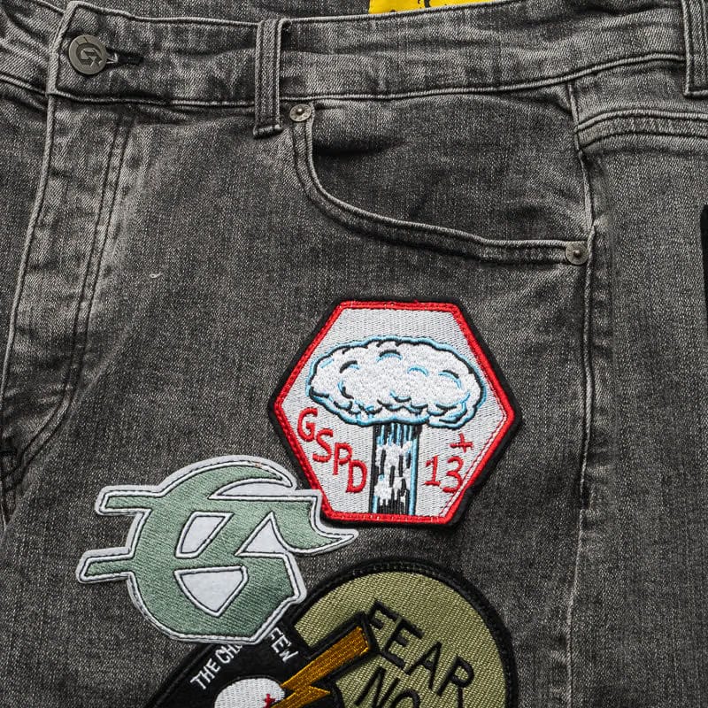 Godspeed New York Patchwork Denim Shorts V2 - Grey MIA