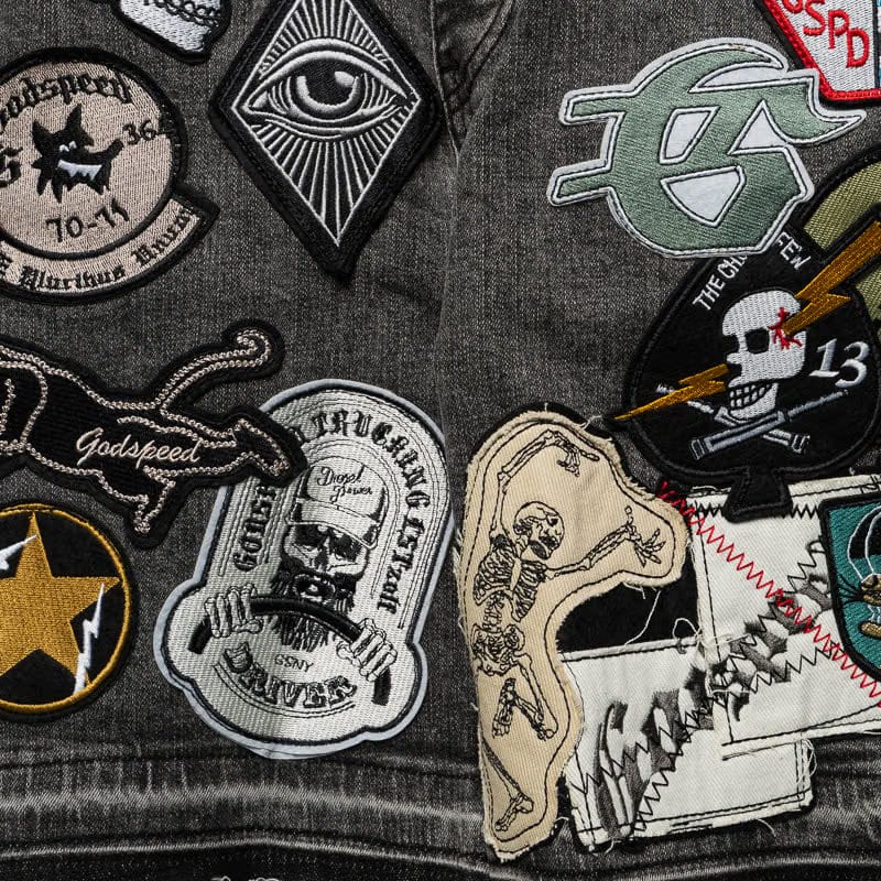 Godspeed New York Patchwork Denim Shorts V2 - Grey MIA