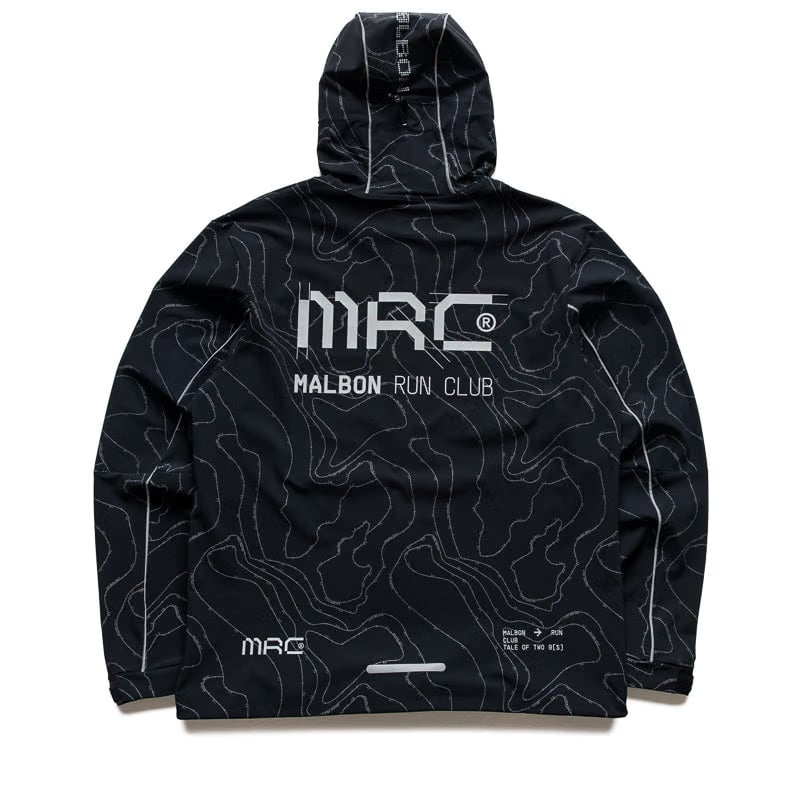 Malbon Golf Malbon Run Club MRC Shell Jacket - Jet Black