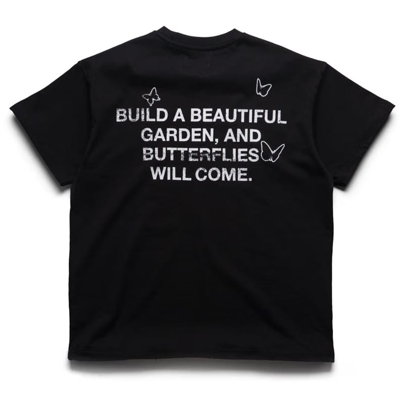 Ryoko Rain Butterfly Garden Tee - Black