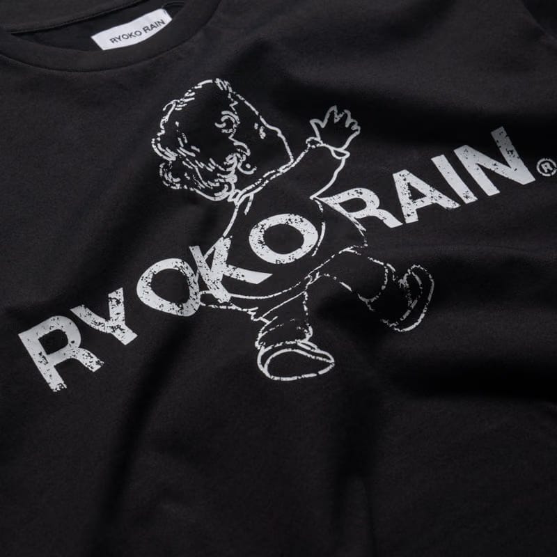 Ryoko Rain Butterfly Garden Tee - Black