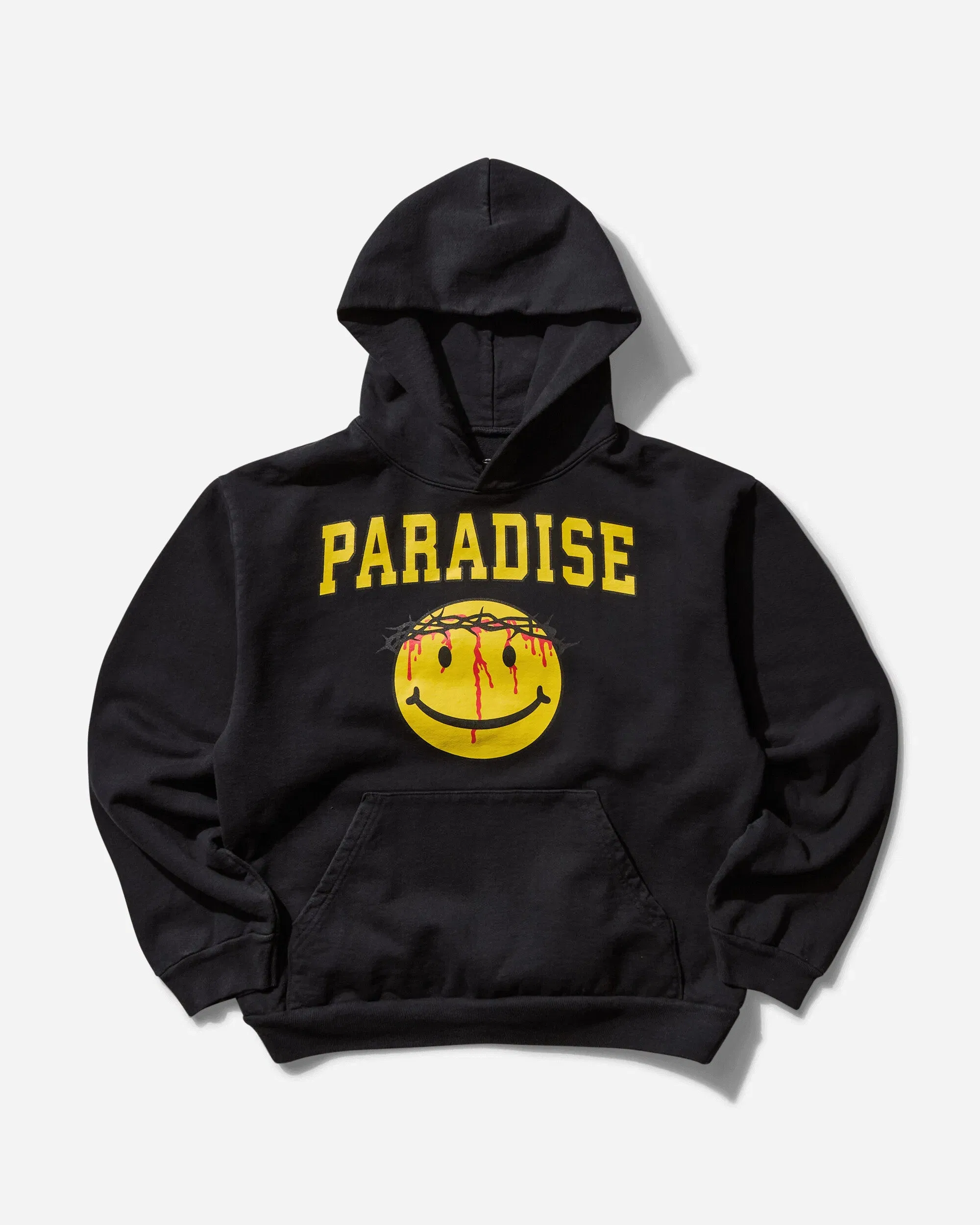 Paradis3 Men's Smiley Jesus Hoodie Black