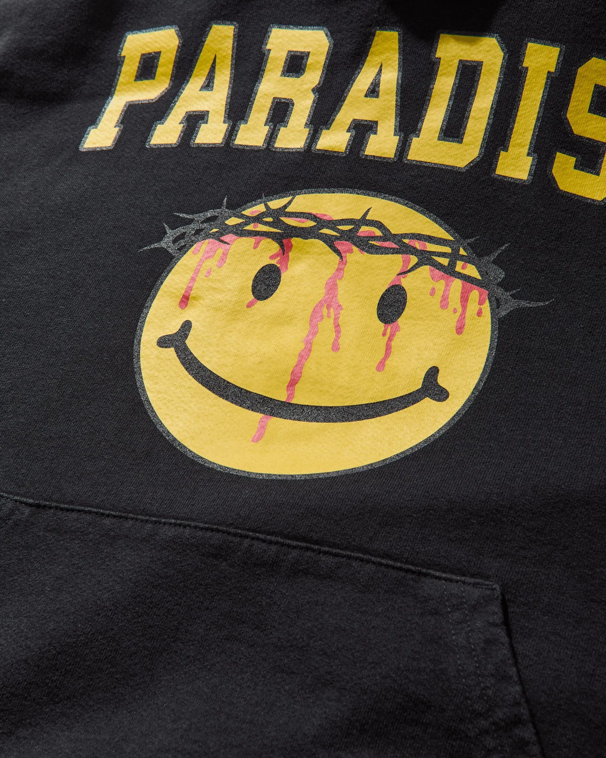 Paradis3 Men's Smiley Jesus Hoodie Black