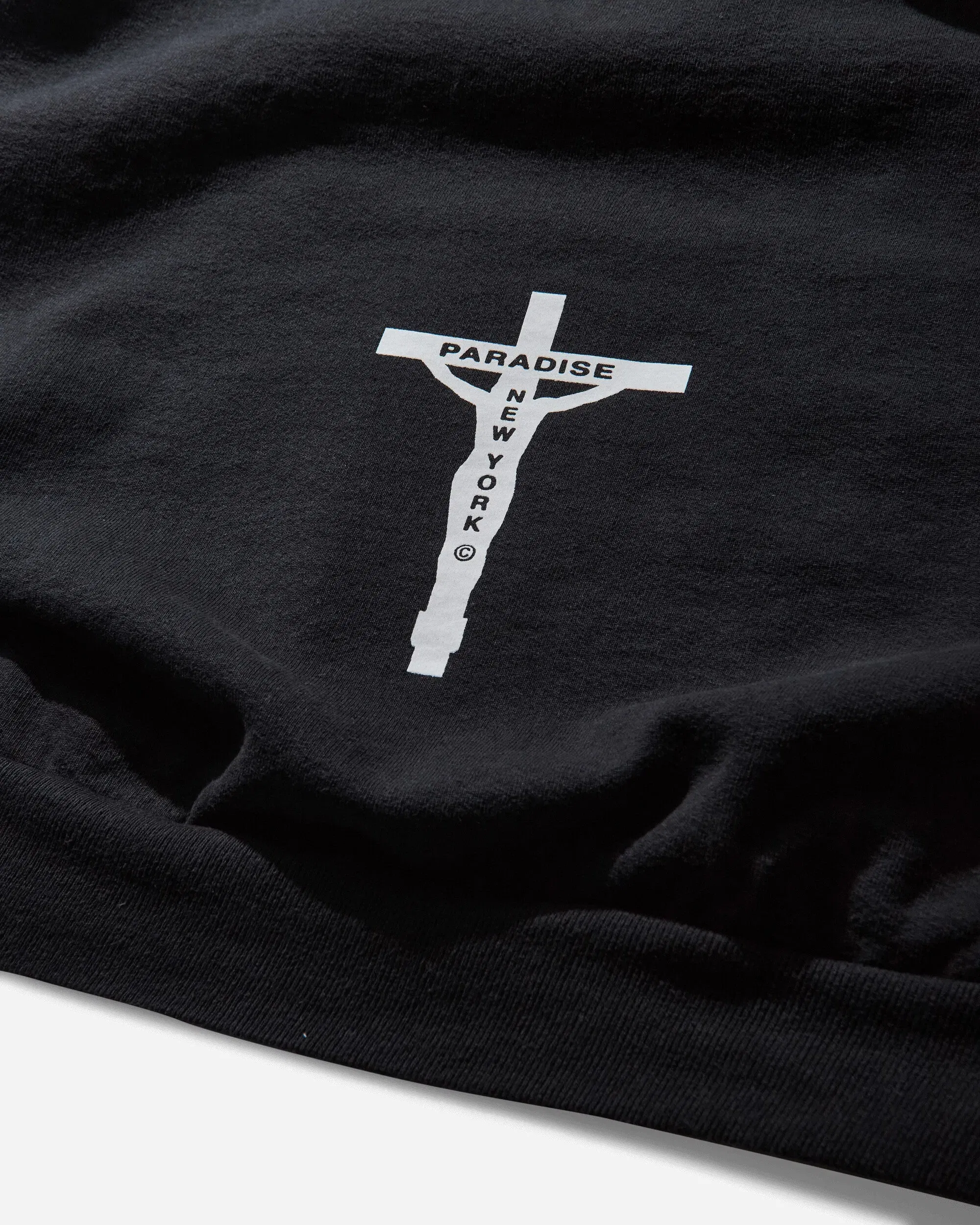 Paradis3 Men's Smiley Jesus Hoodie Black