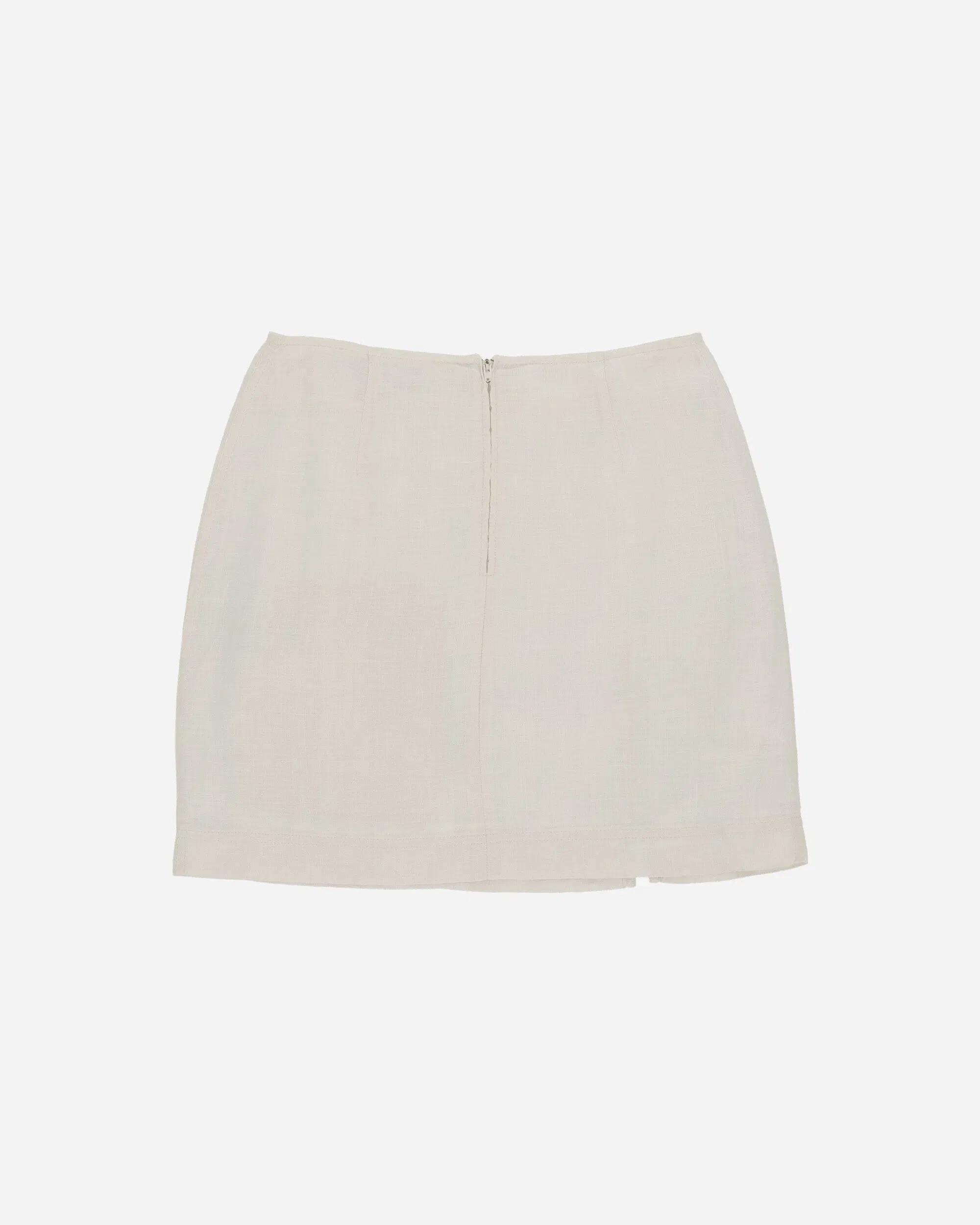 Pezze Vintage Women's Linen Skirt White