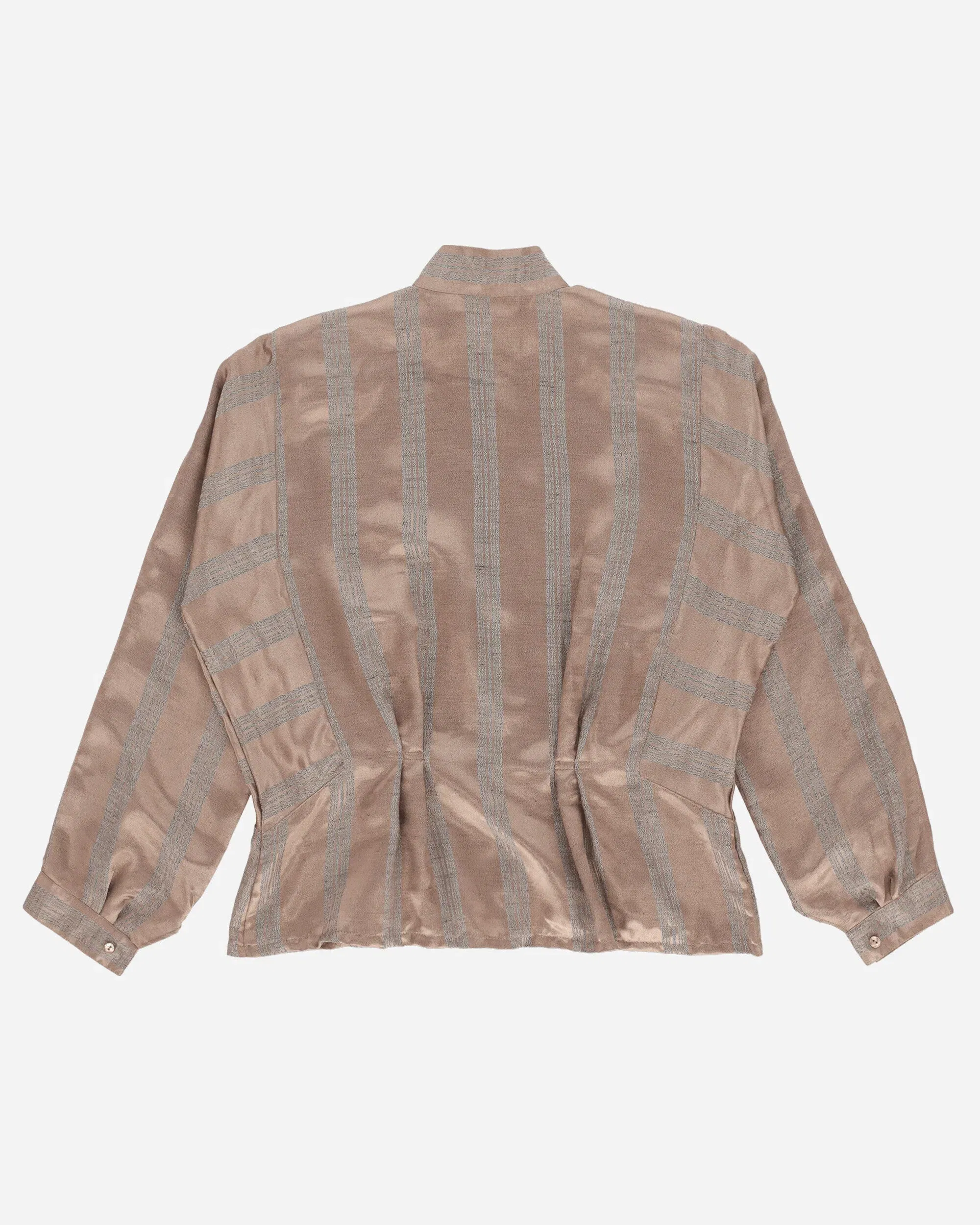 Pezze Vintage Women's Chest Pocket Longsleeve Shirt Brown