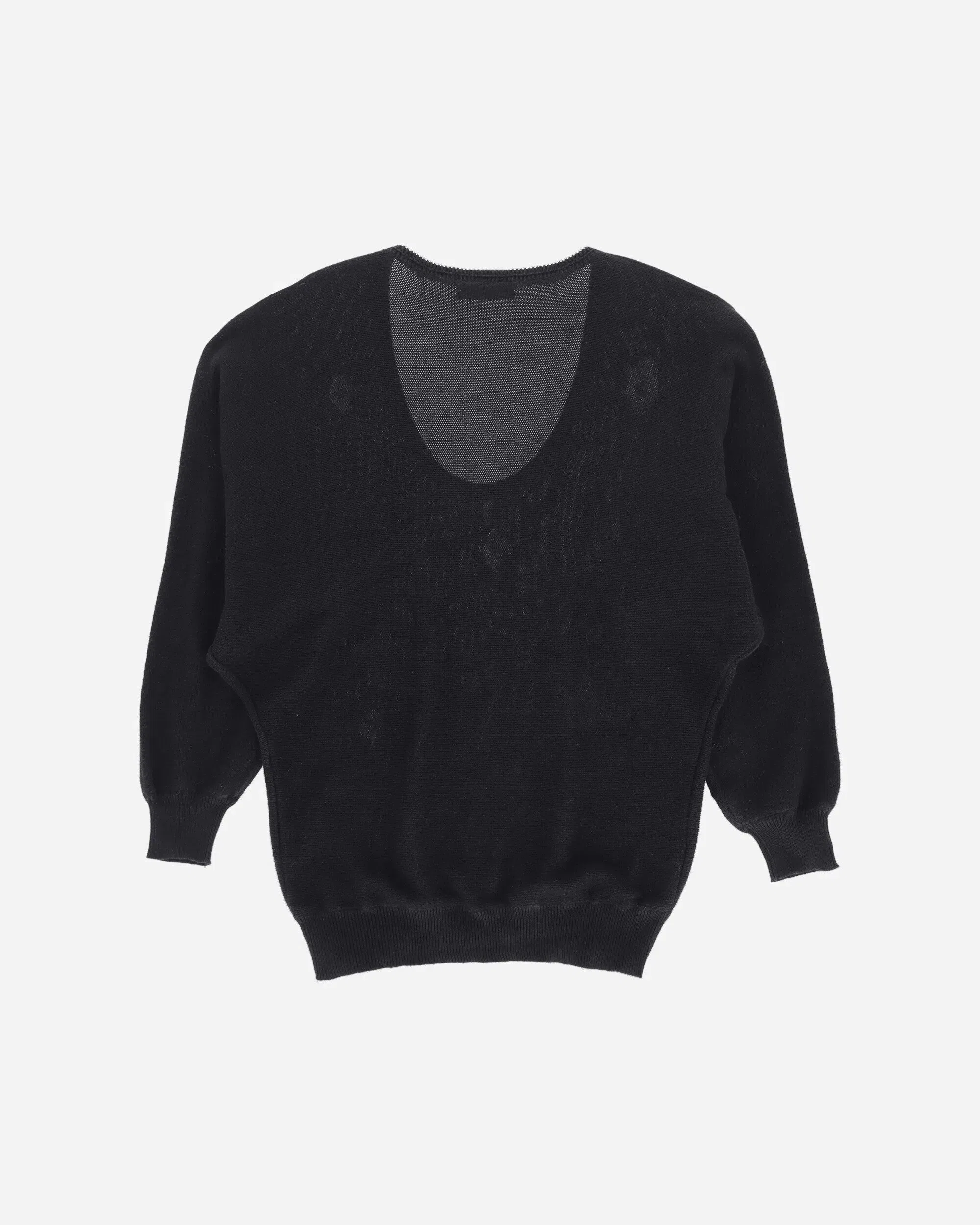 Pezze Vintage Women's Scoop Neck Sweater Black