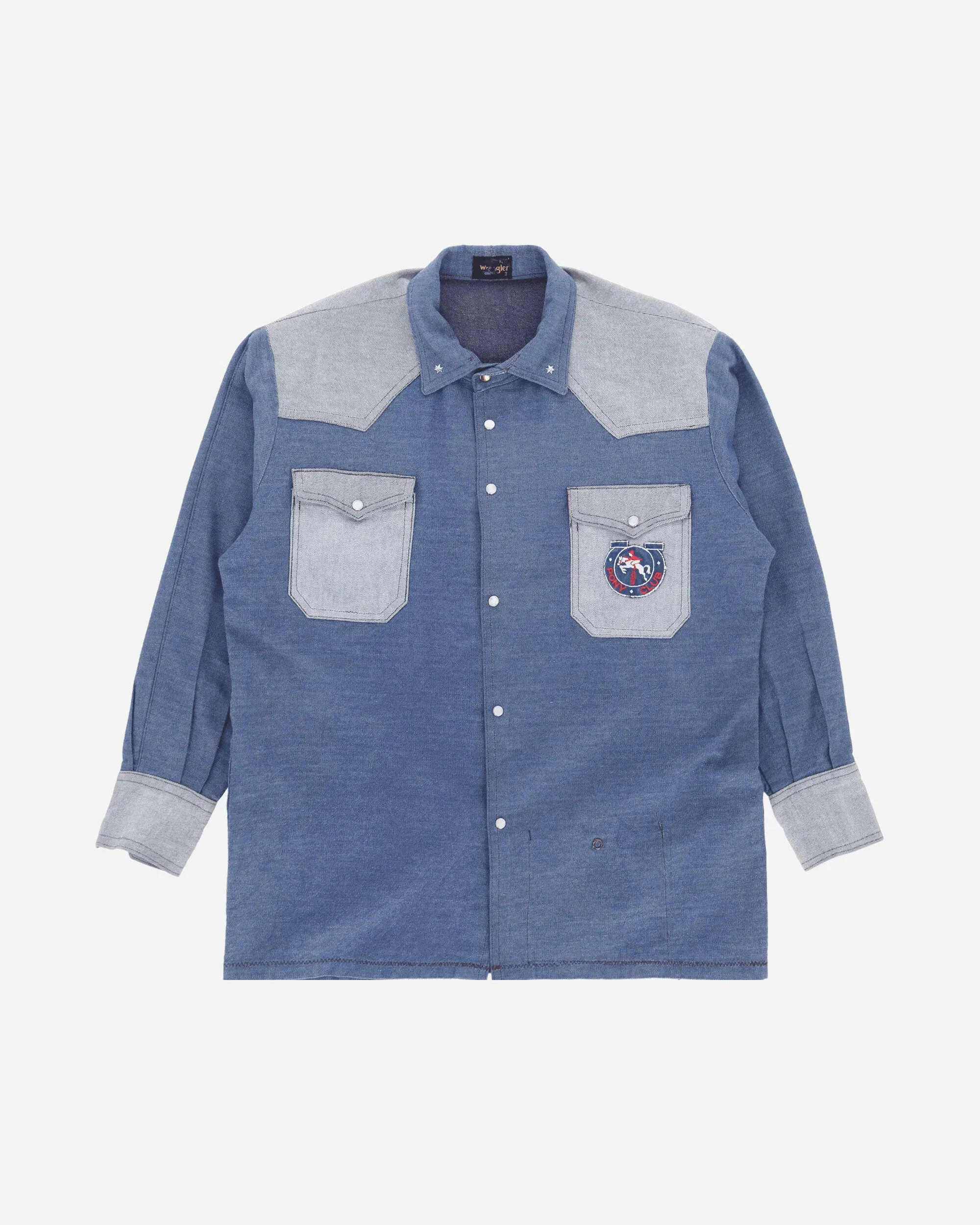 Pezze Vintage Men's 70s Denim Shirt Blue