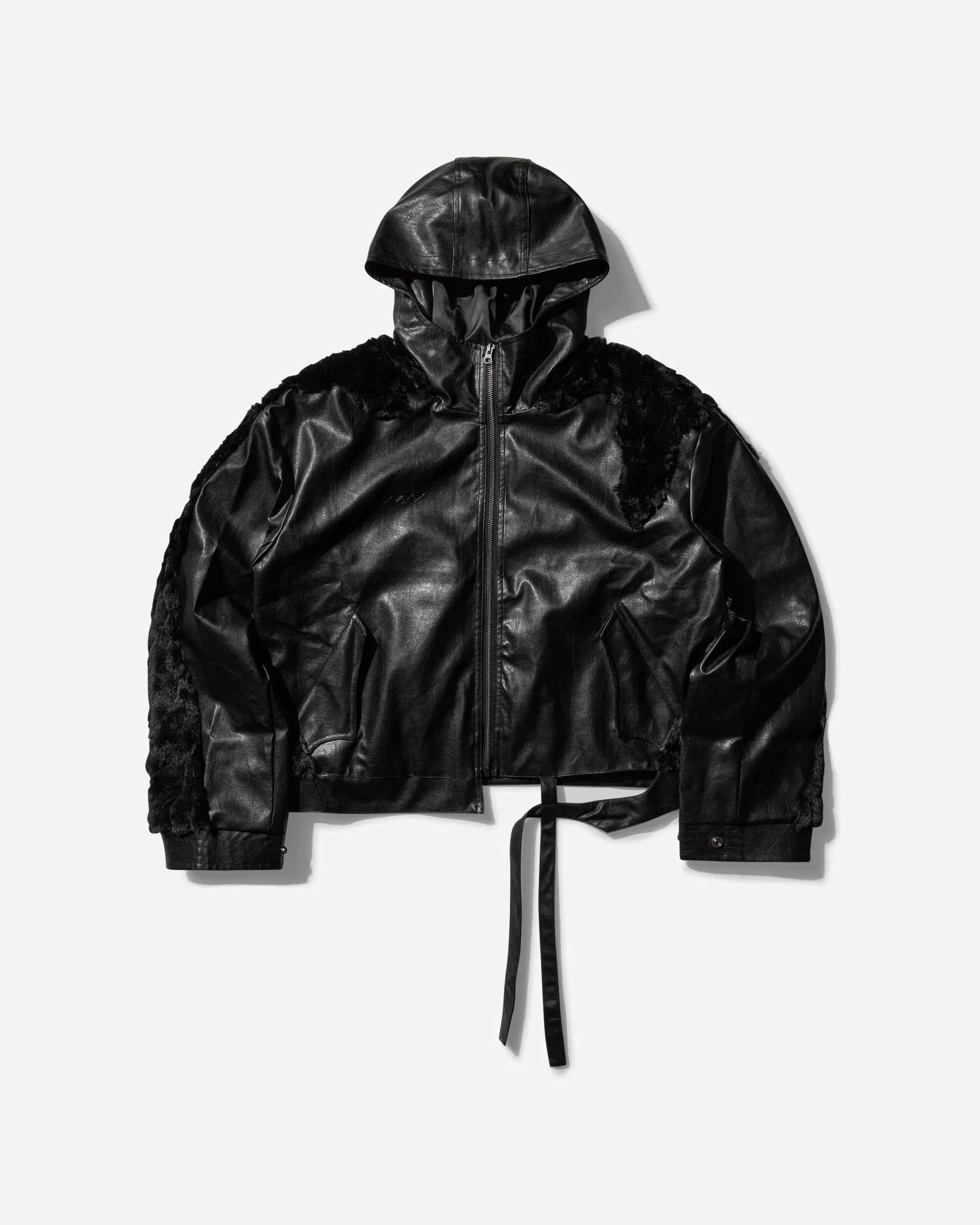 Aesynctx Women's Swamp Faux Leather Jacket Black