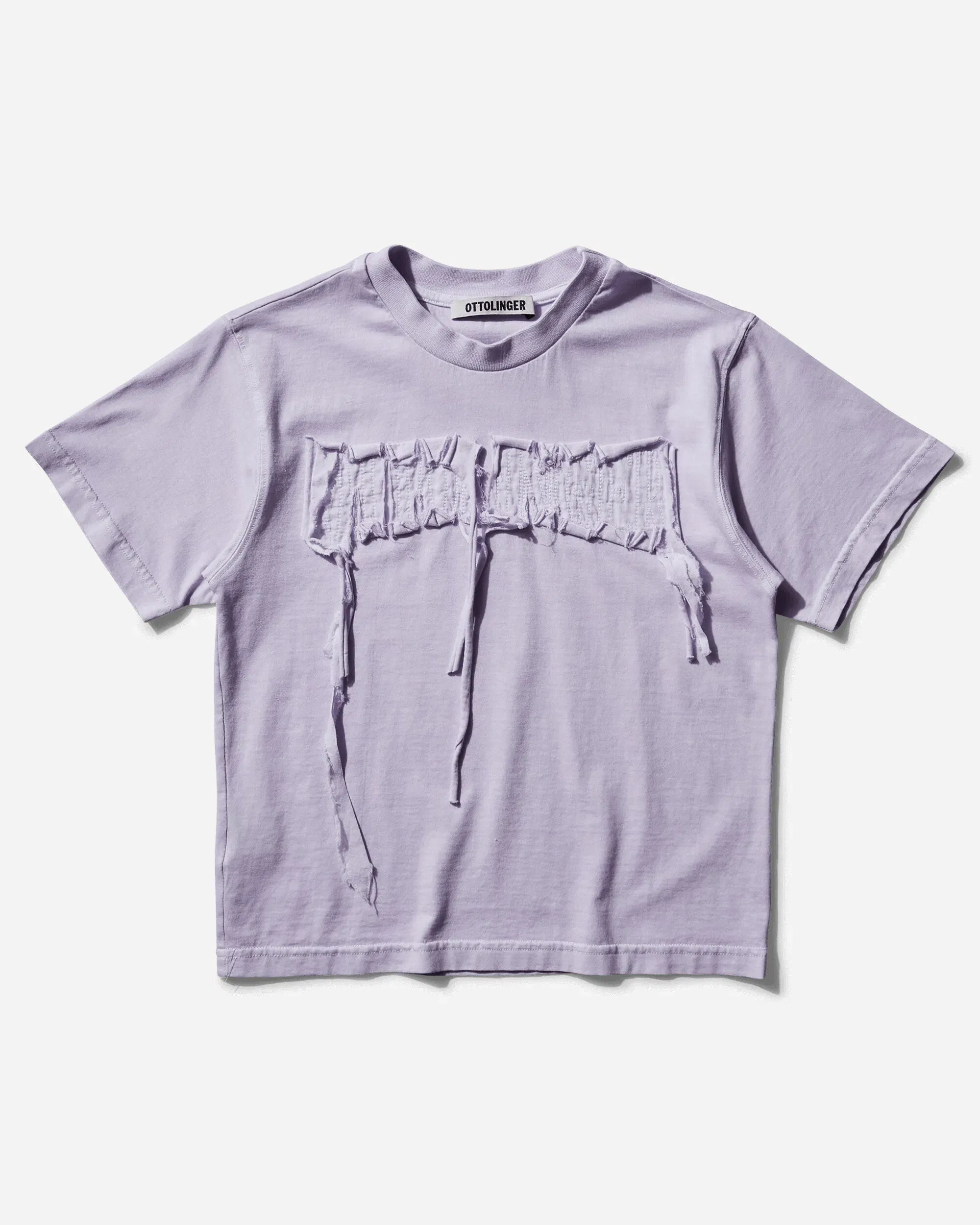 Ottolinger Women's Distressed Logo Fitted T-Shirt Purple