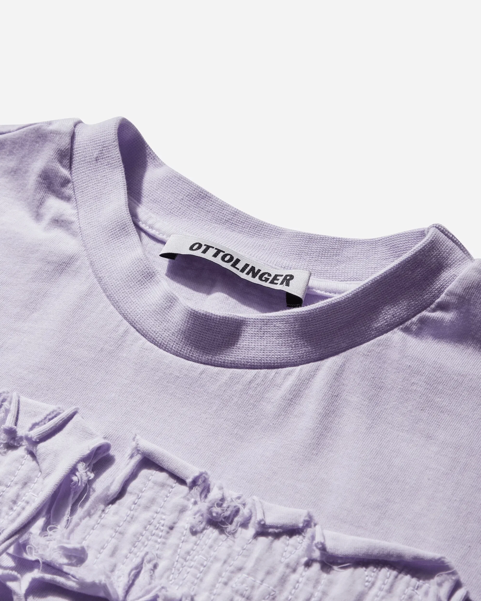 Ottolinger Women's Distressed Logo Fitted T-Shirt Purple