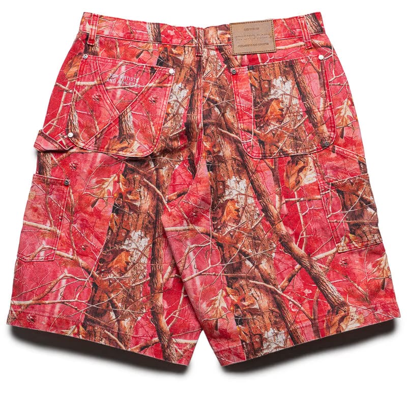 Ryoko Rain Tree Camo Double Knee Oversized Shorts - Pink Camo