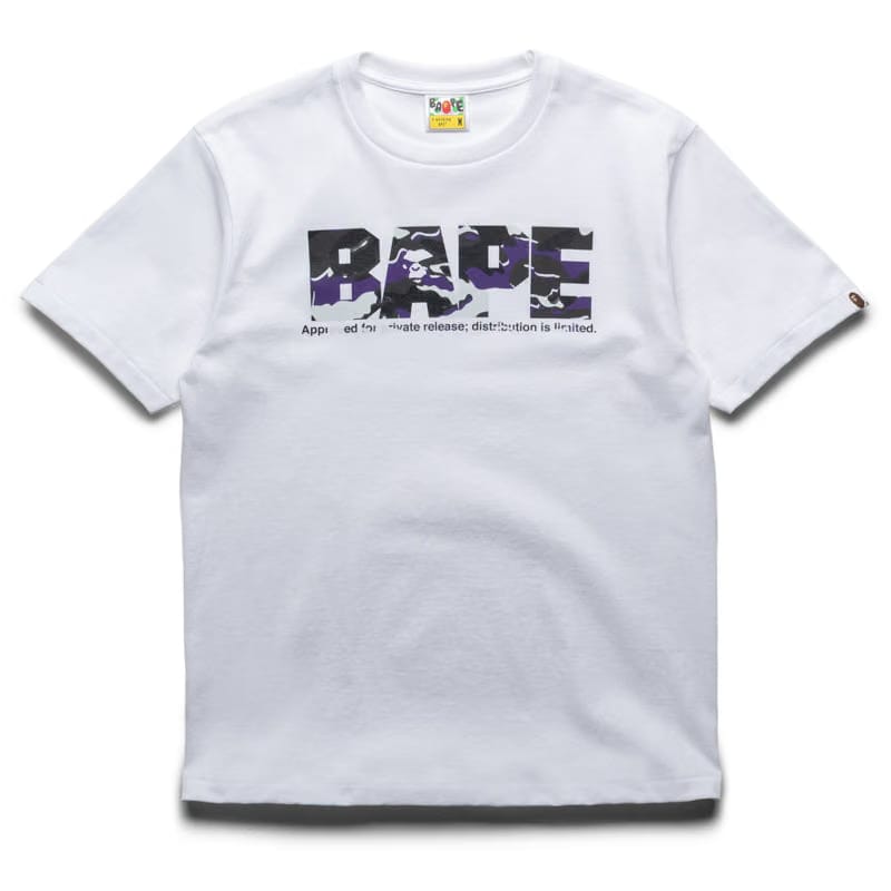 BAPE A Bathing Ape Color Camo By Bathing Ape Tee - White/Purple