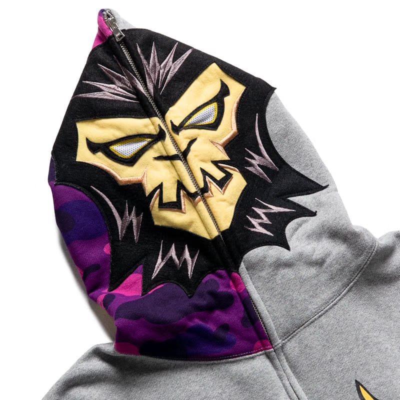 BAPE A Bathing Ape Bapeman-X Full Zip Hoodie - Gray