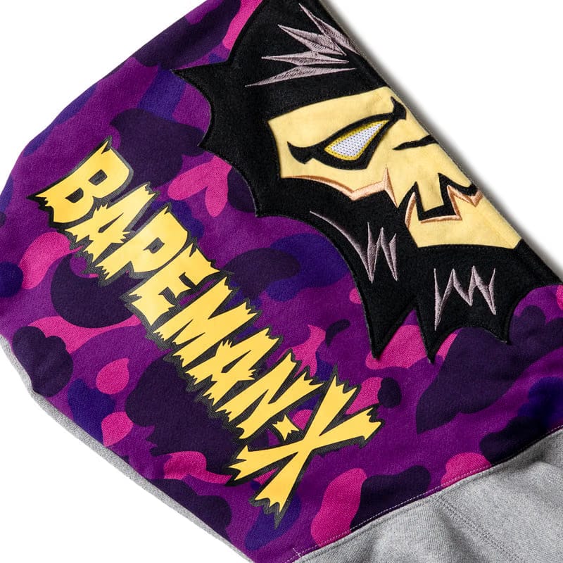 BAPE A Bathing Ape Bapeman-X Full Zip Hoodie - Gray